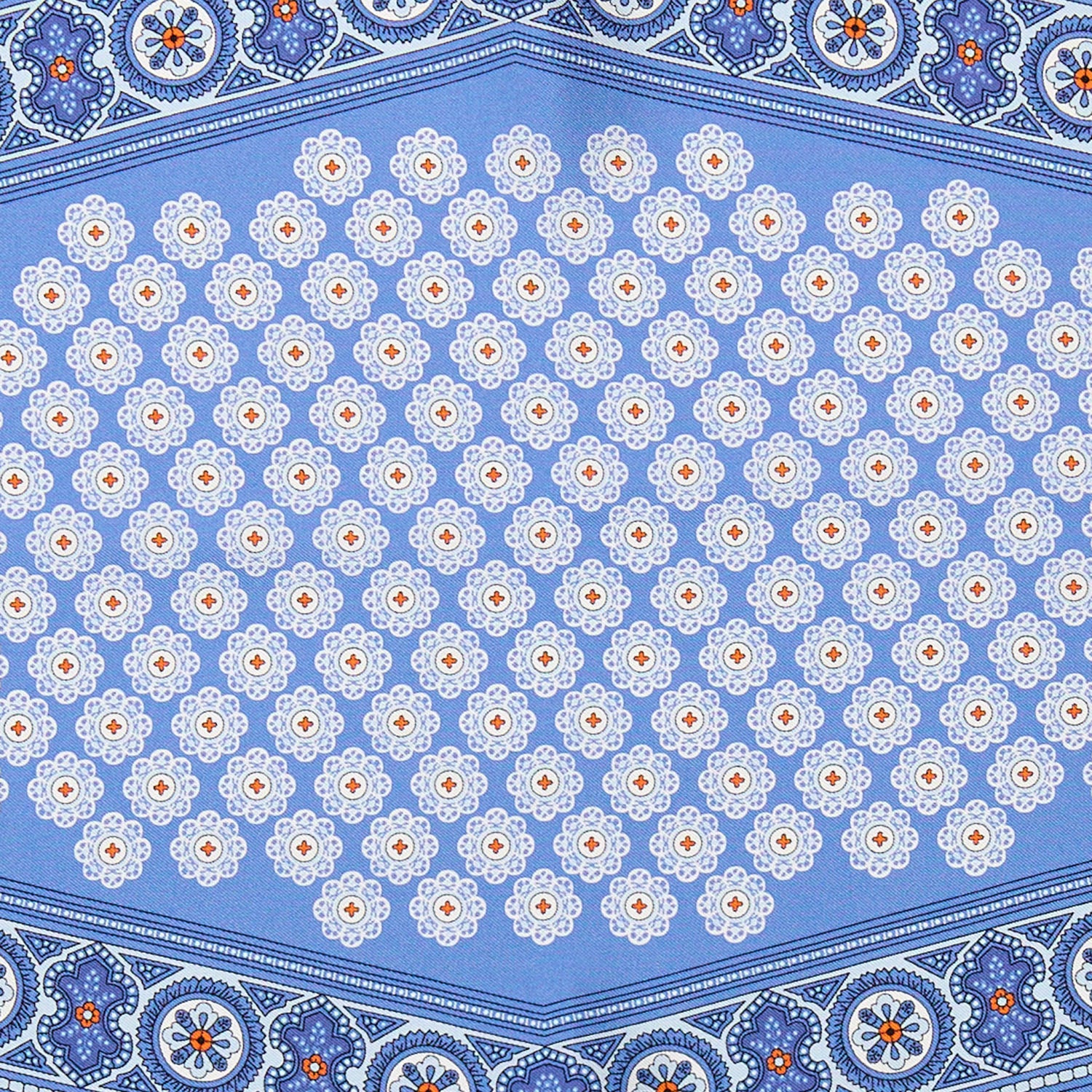 POWDER BLUE SILK DIAMOND SHAPE SCARF - Image 4