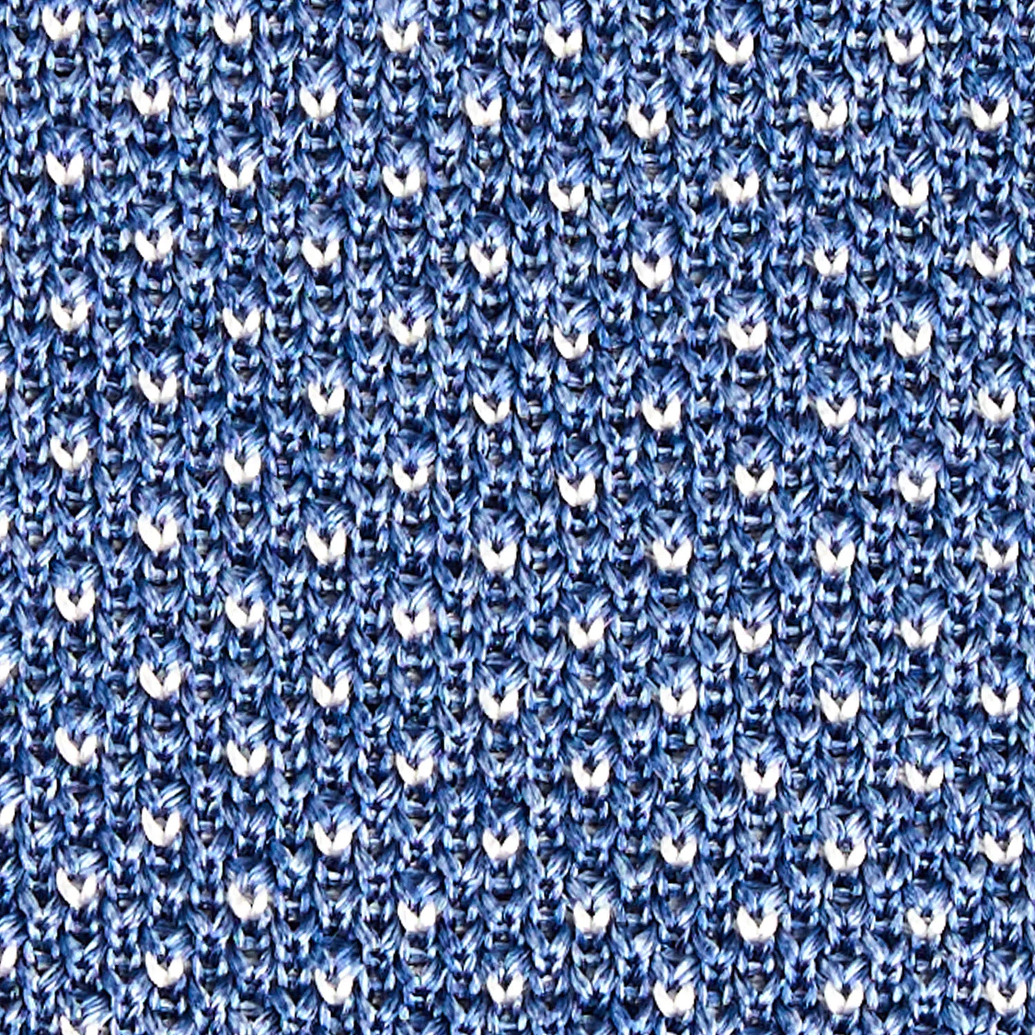 POWDER BLUE SILK KNITTED TIE - Image 4