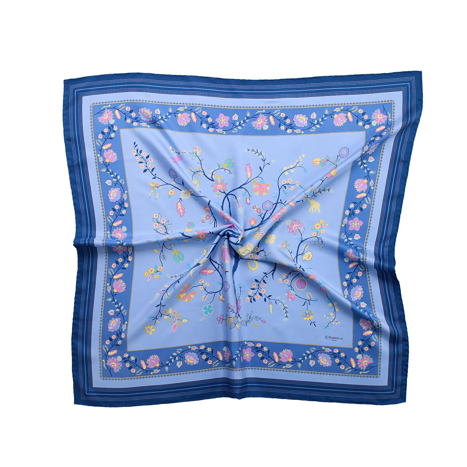 POWDER BLUE SILK SCARF 90 - Image 3
