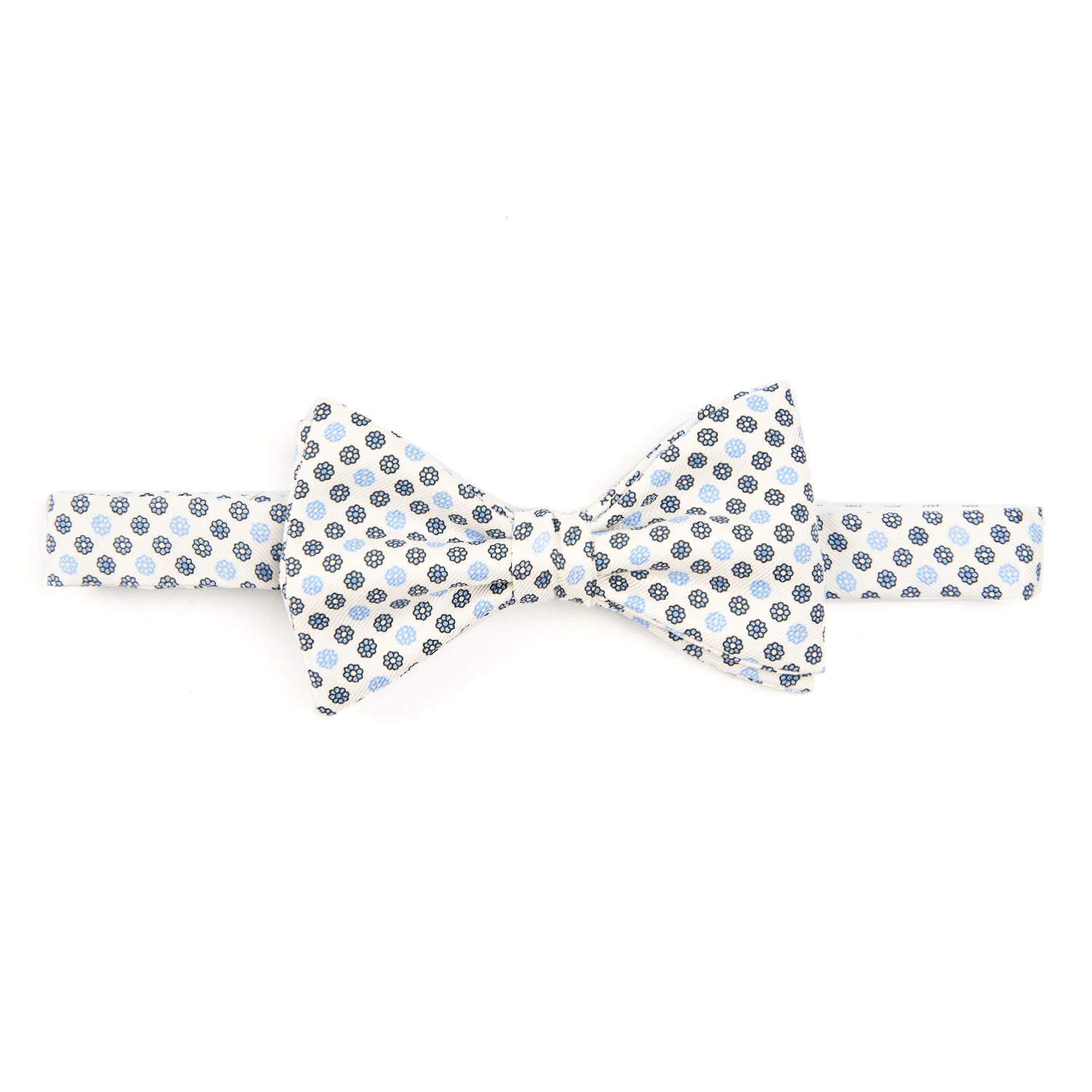 WHITE PRE-KNOTTED SILK BOWTIE - Image 3