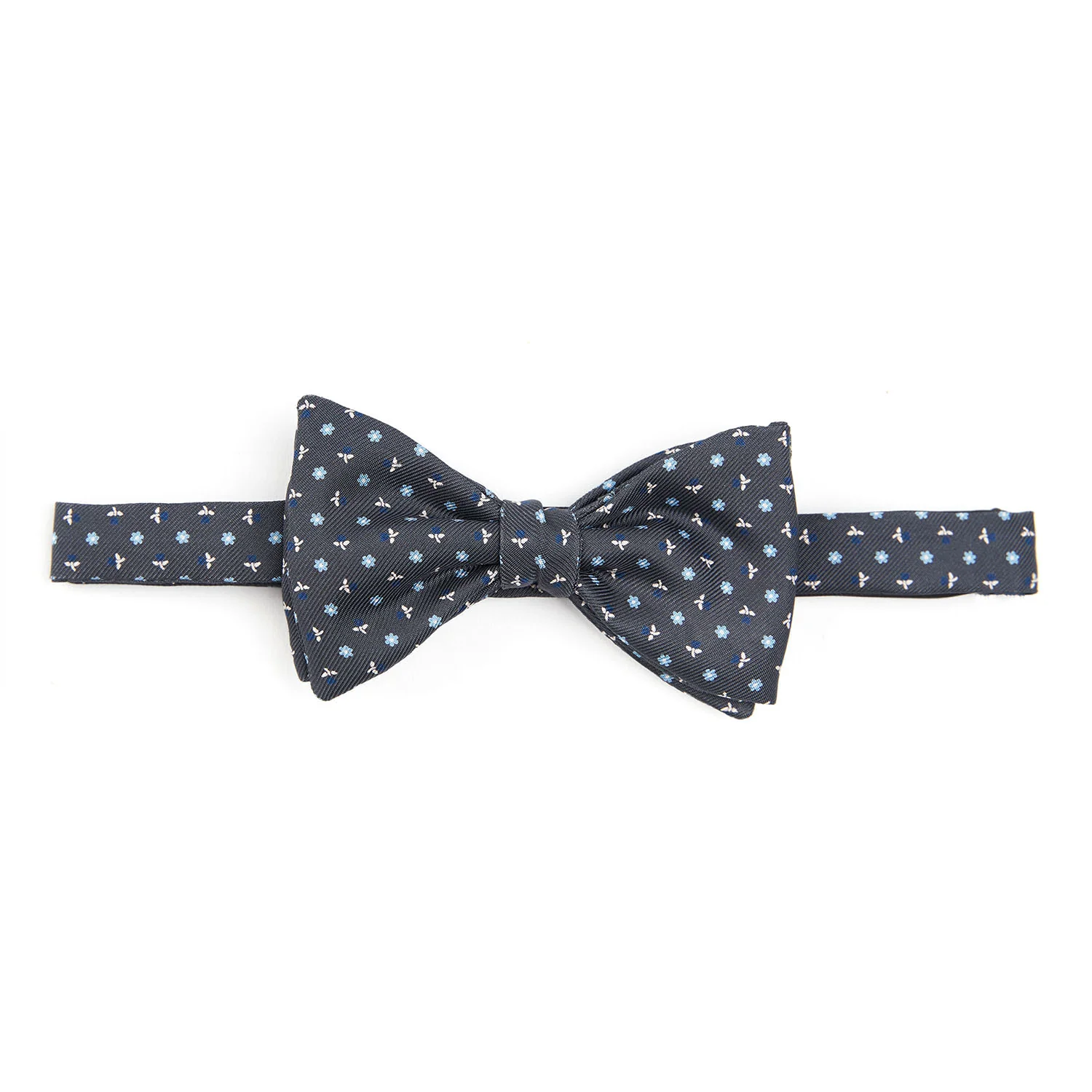 DARK GREY PRE-KNOTTED SILK BOWTIE - Image 3