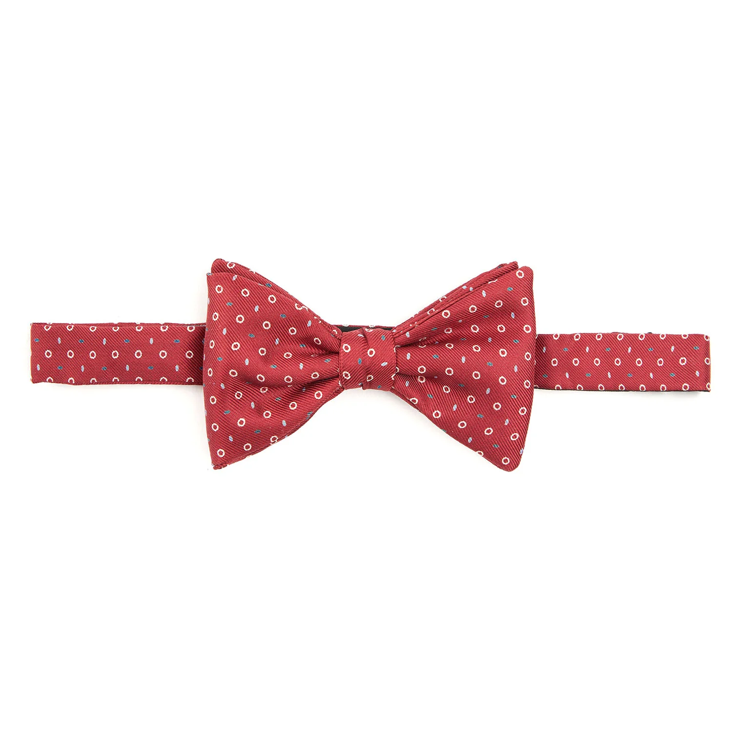 BURGUNDY PRE-KNOTTED SILK BOWTIE - Image 3