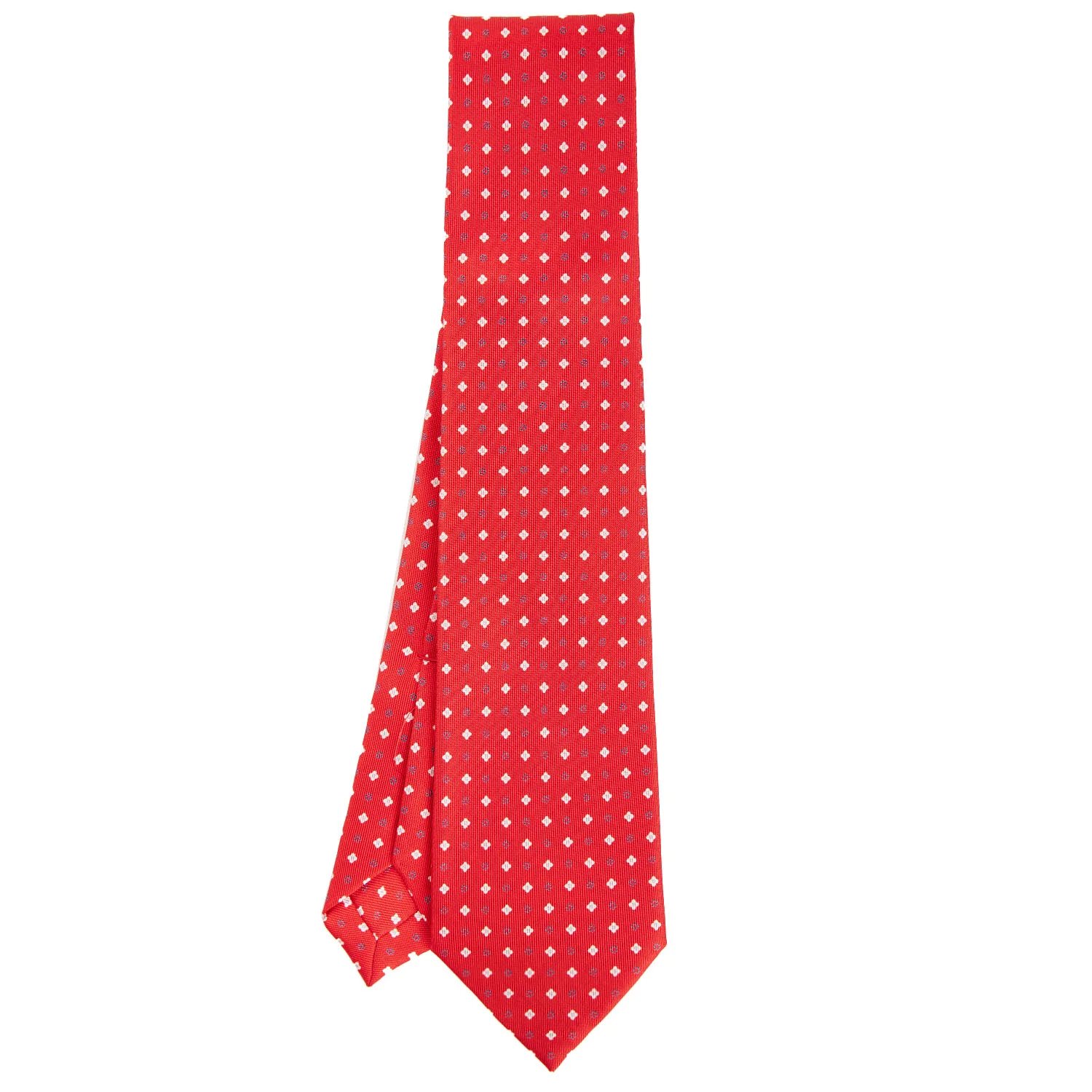 RED 7 FOLD SARTORIAL SILK TIE - Image 2