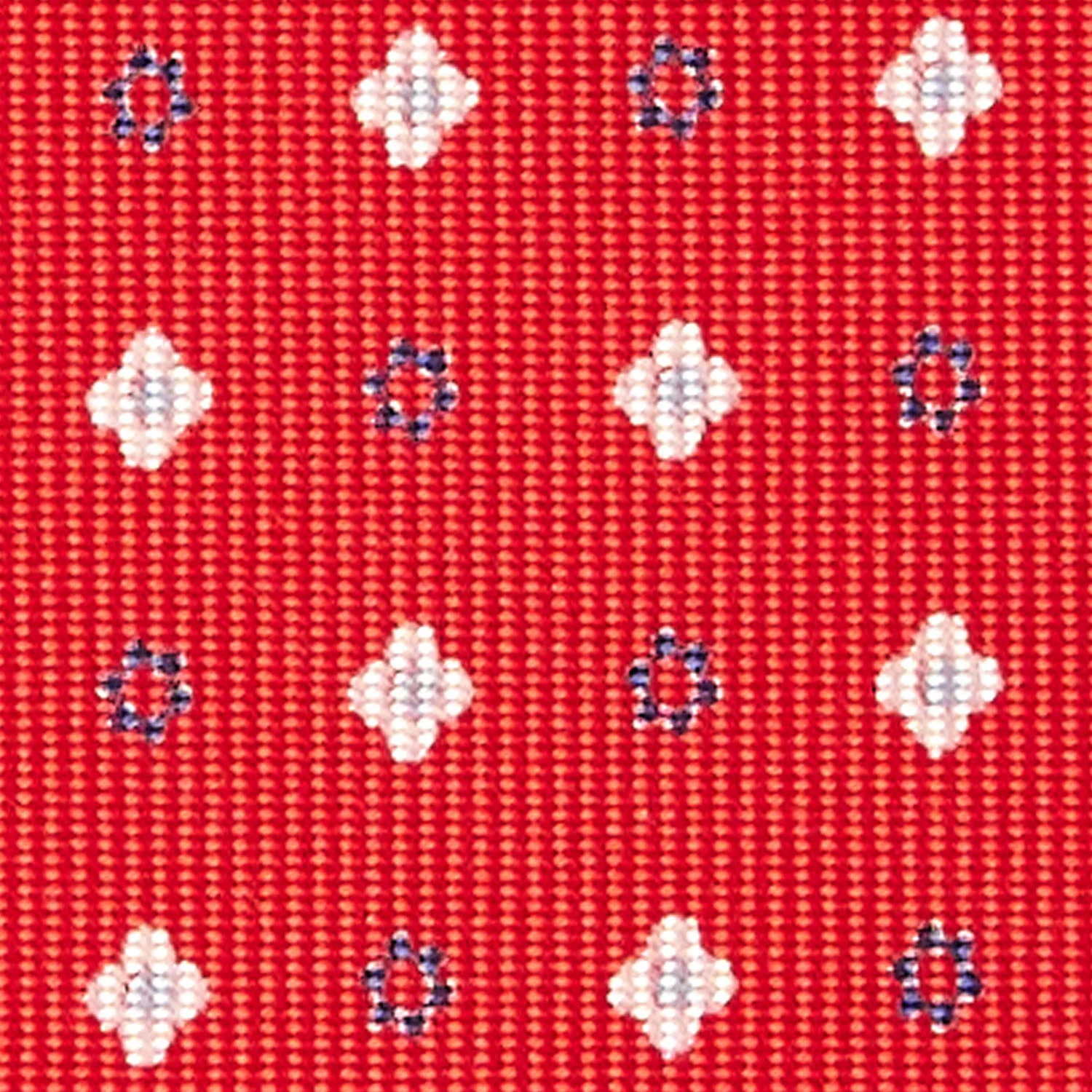 RED 7 FOLD SARTORIAL SILK TIE - Image 4