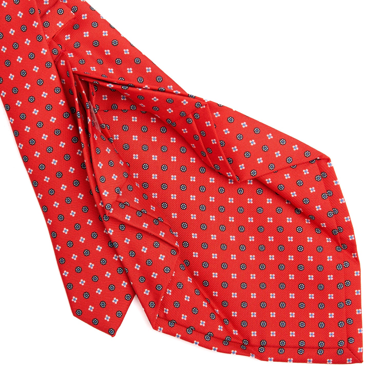 RED 7 FOLD SARTORIAL SILK TIE