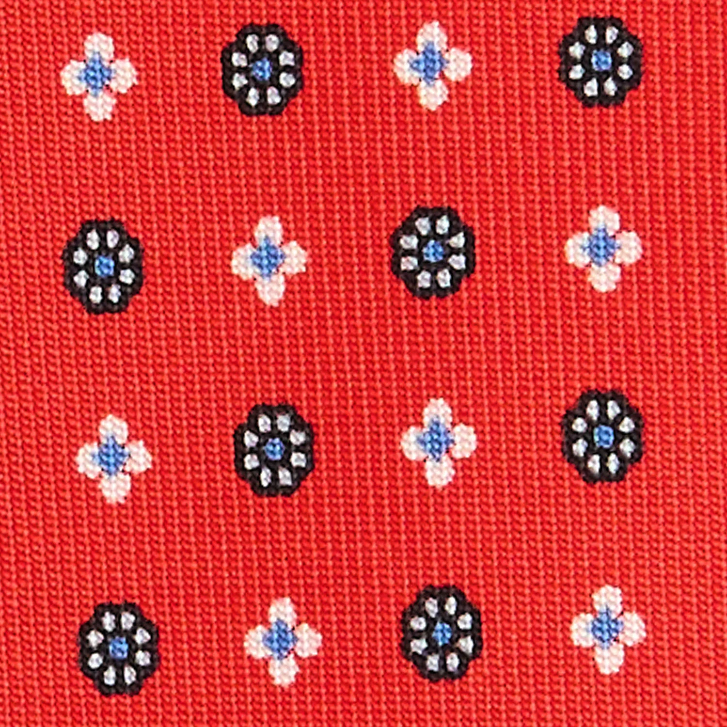 RED 7 FOLD SARTORIAL SILK TIE - Image 4