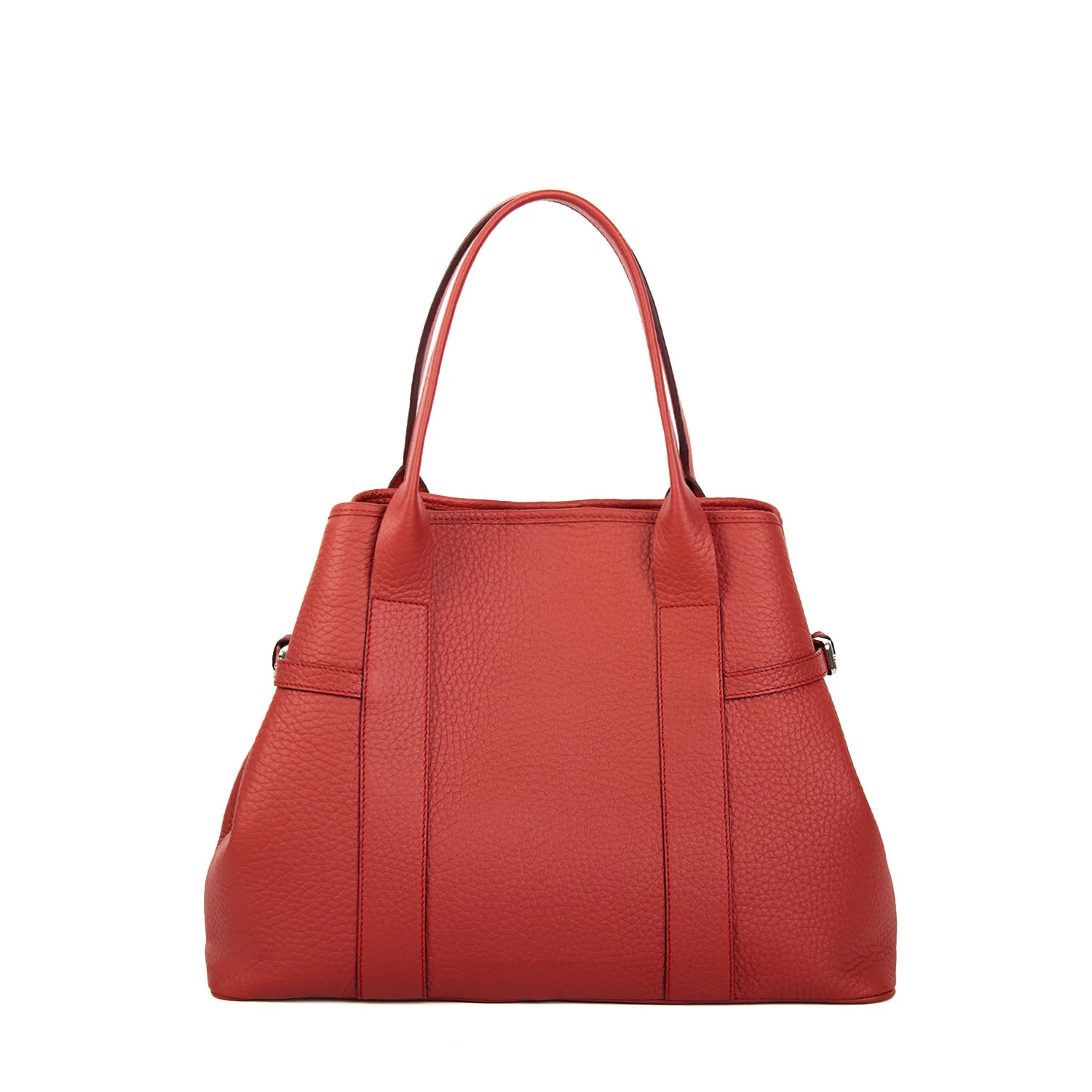 RED TOTE BAG SIDE BUCKLES - Image 2