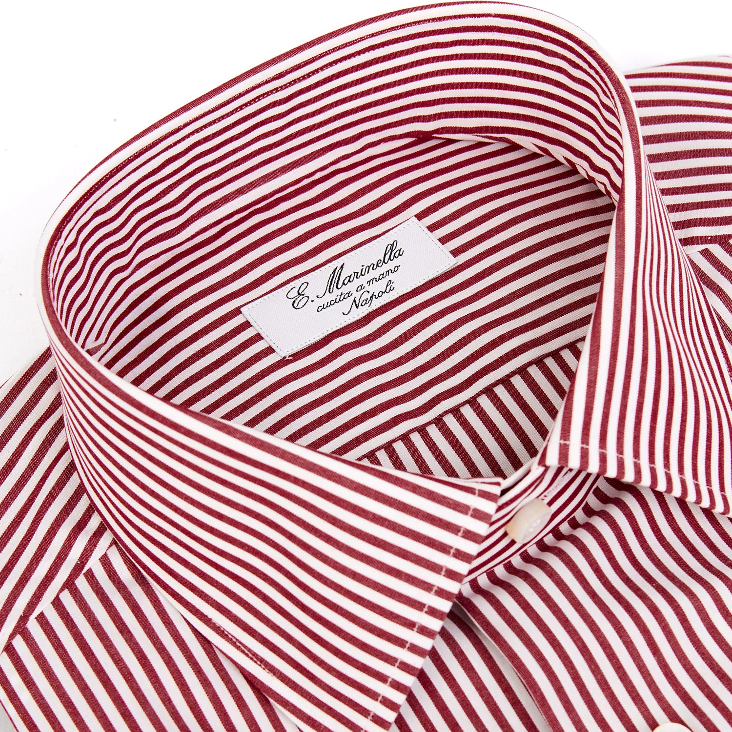 REGULAR WHITE AND BURGUNDY CLASSIC SHIRT - Image 5