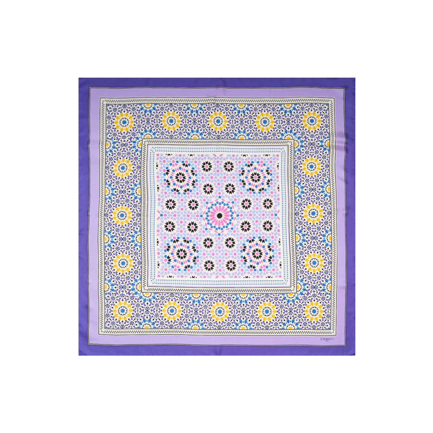 VIOLET SILK SCARF 90