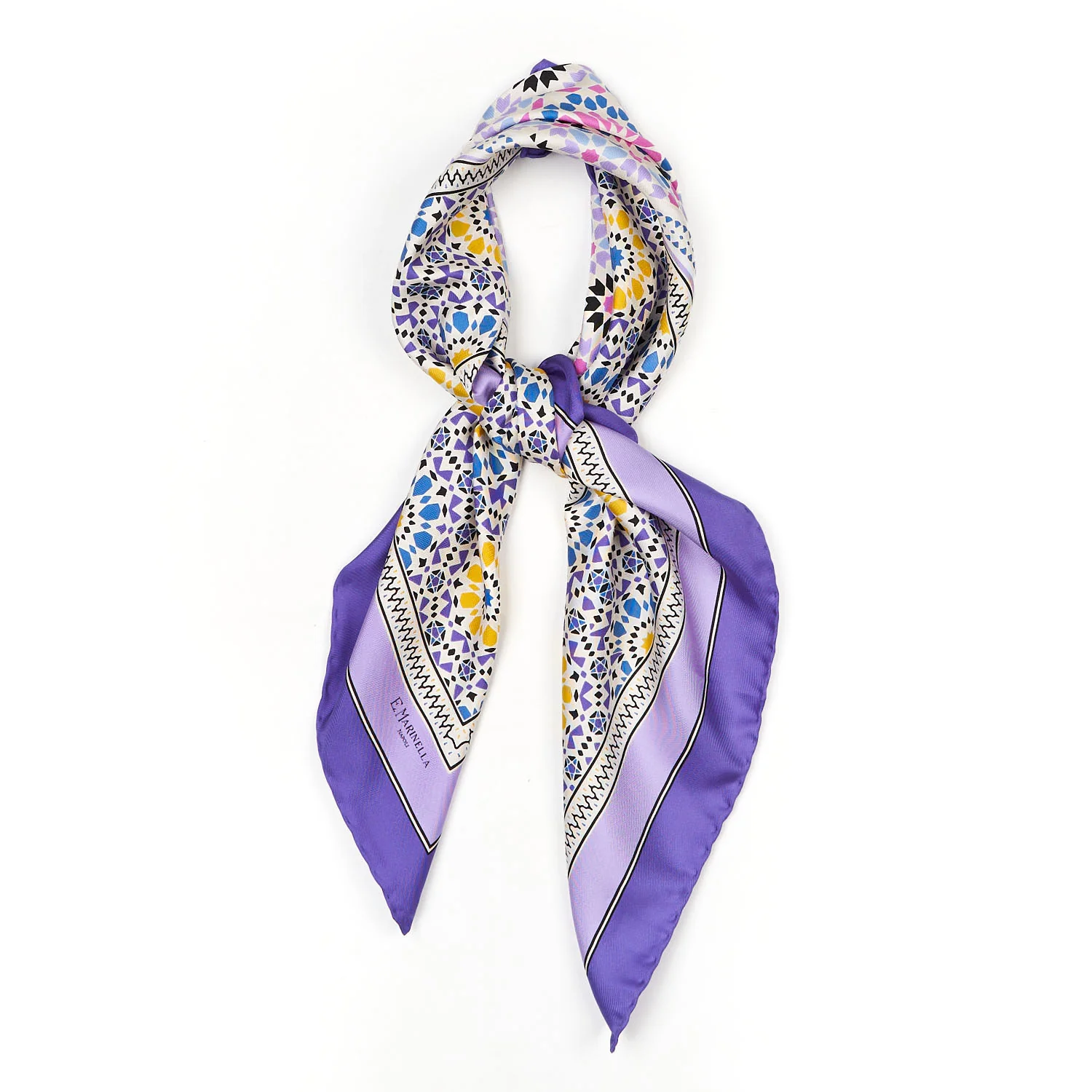 VIOLET SILK SCARF 90 - Image 2