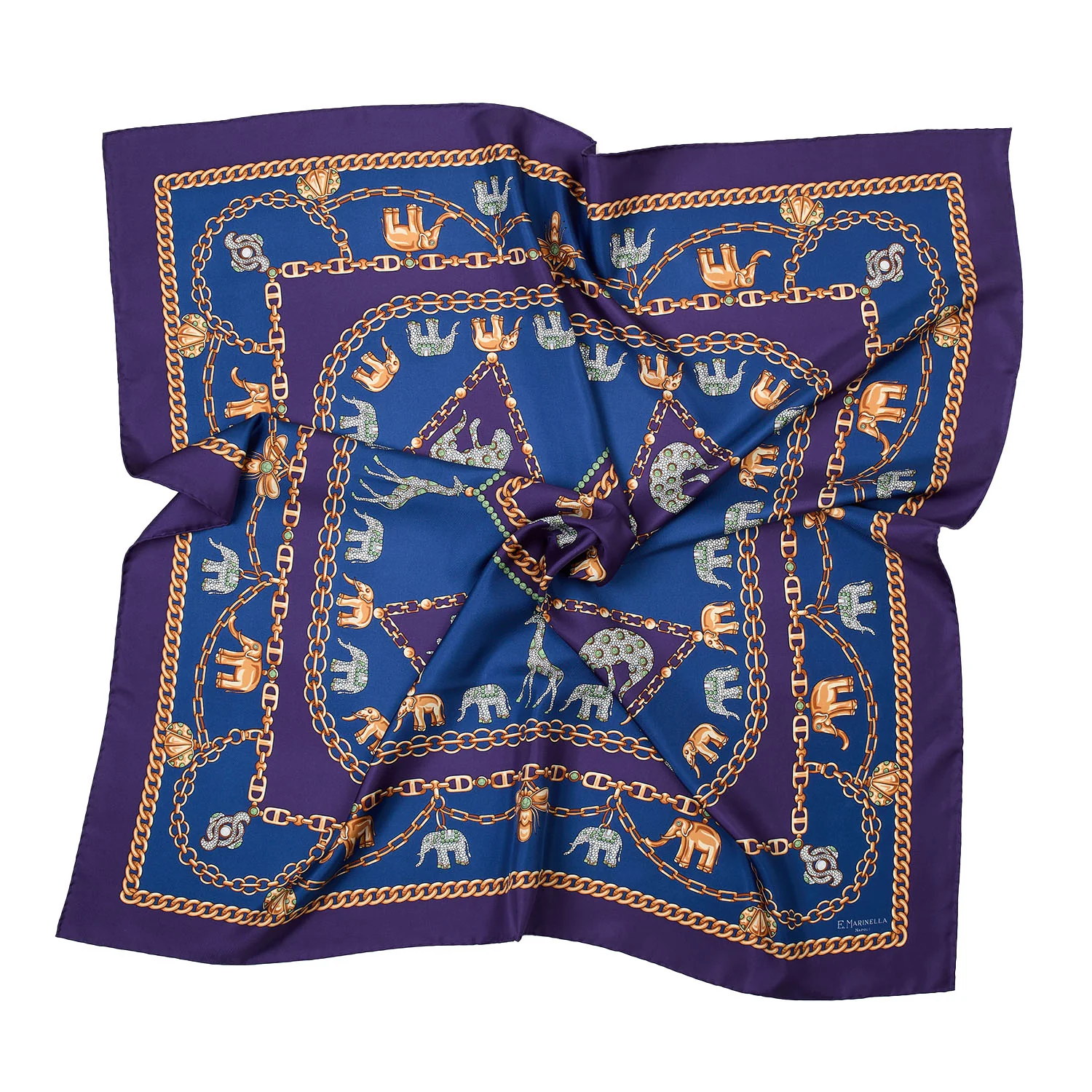 VIOLET SILK SCARF 90 - Image 2