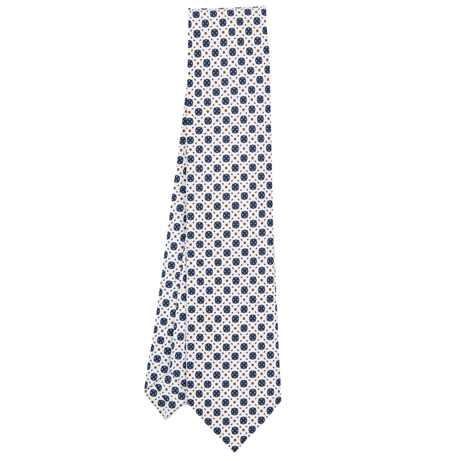 WHITE 5 FOLD SARTORIAL SILK TIE - Image 2