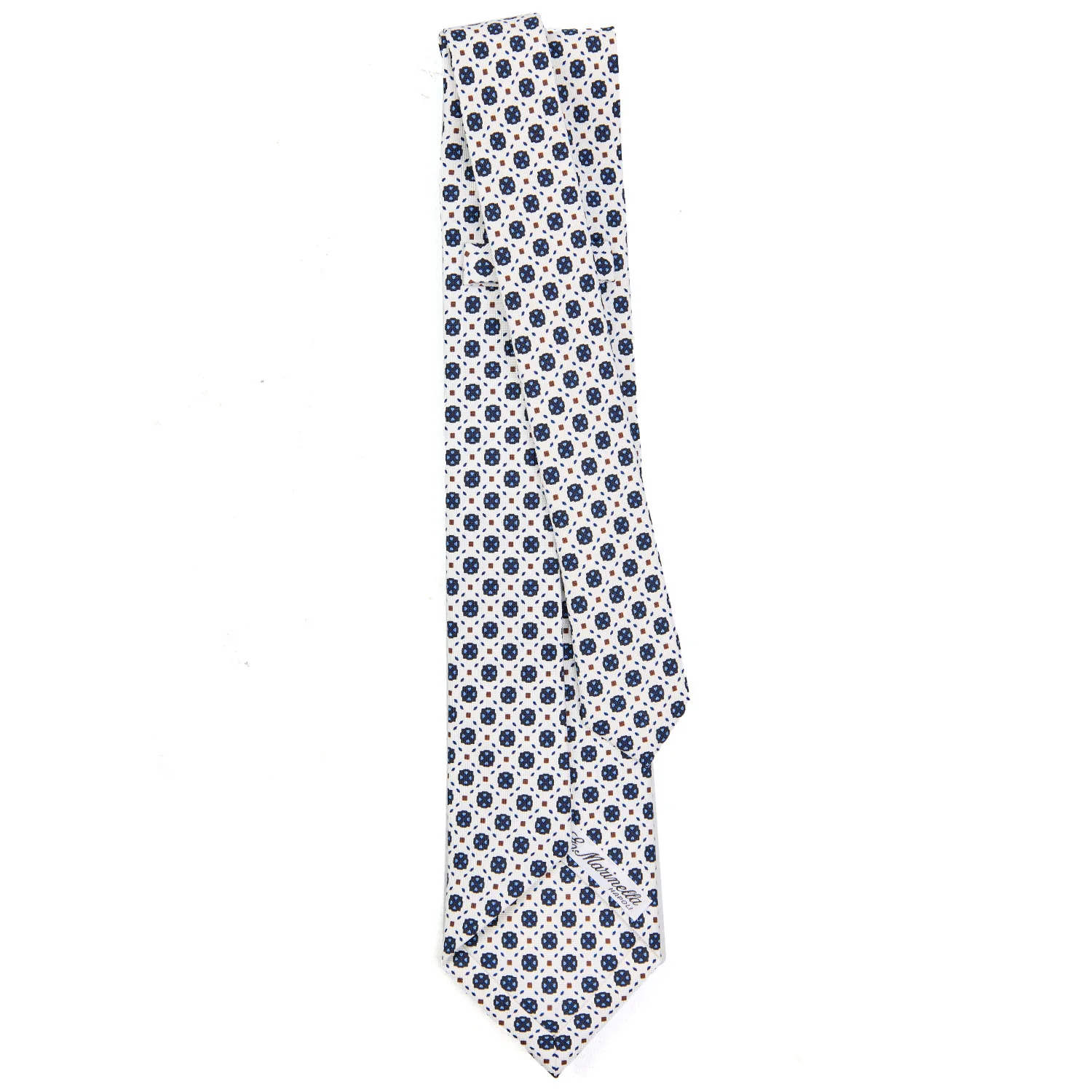 WHITE 5 FOLD SARTORIAL SILK TIE - Image 3