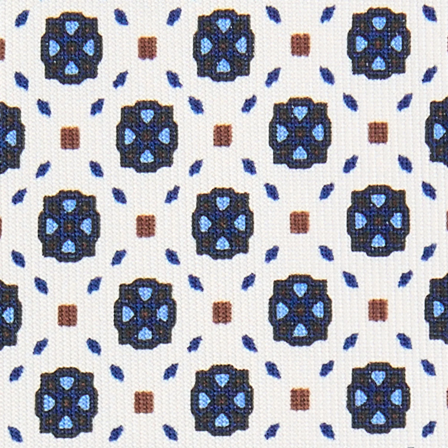 WHITE 5 FOLD SARTORIAL SILK TIE - Image 4