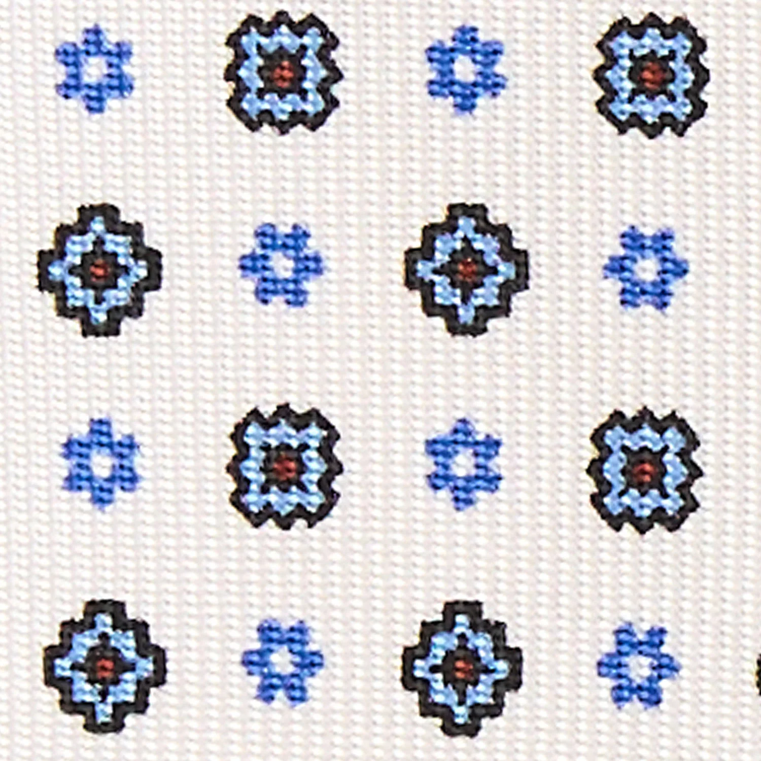 WHITE 7 FOLD SARTORIAL SILK TIE - Image 4