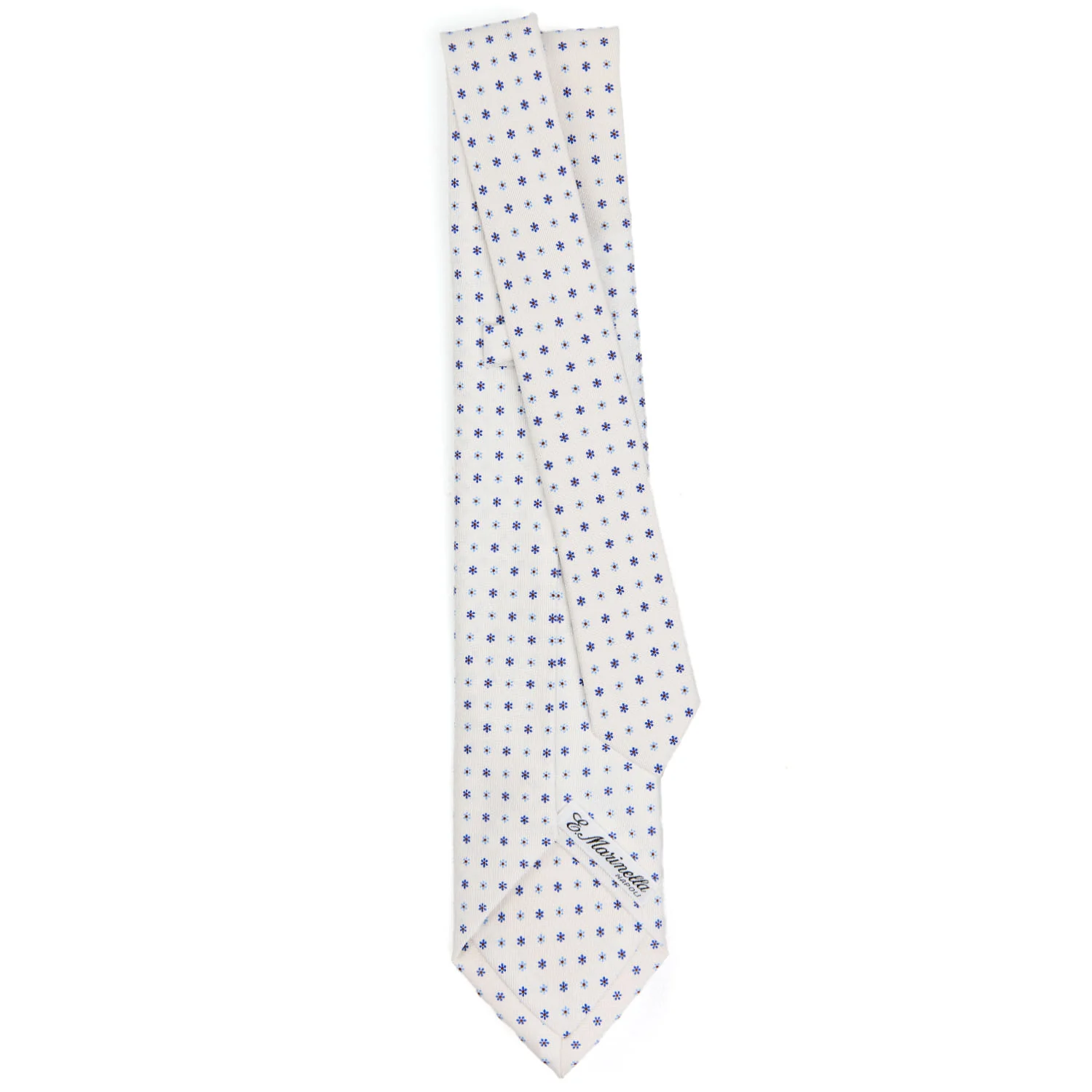 WHITE 9 FOLD SARTORIAL SILK TIE - Image 3