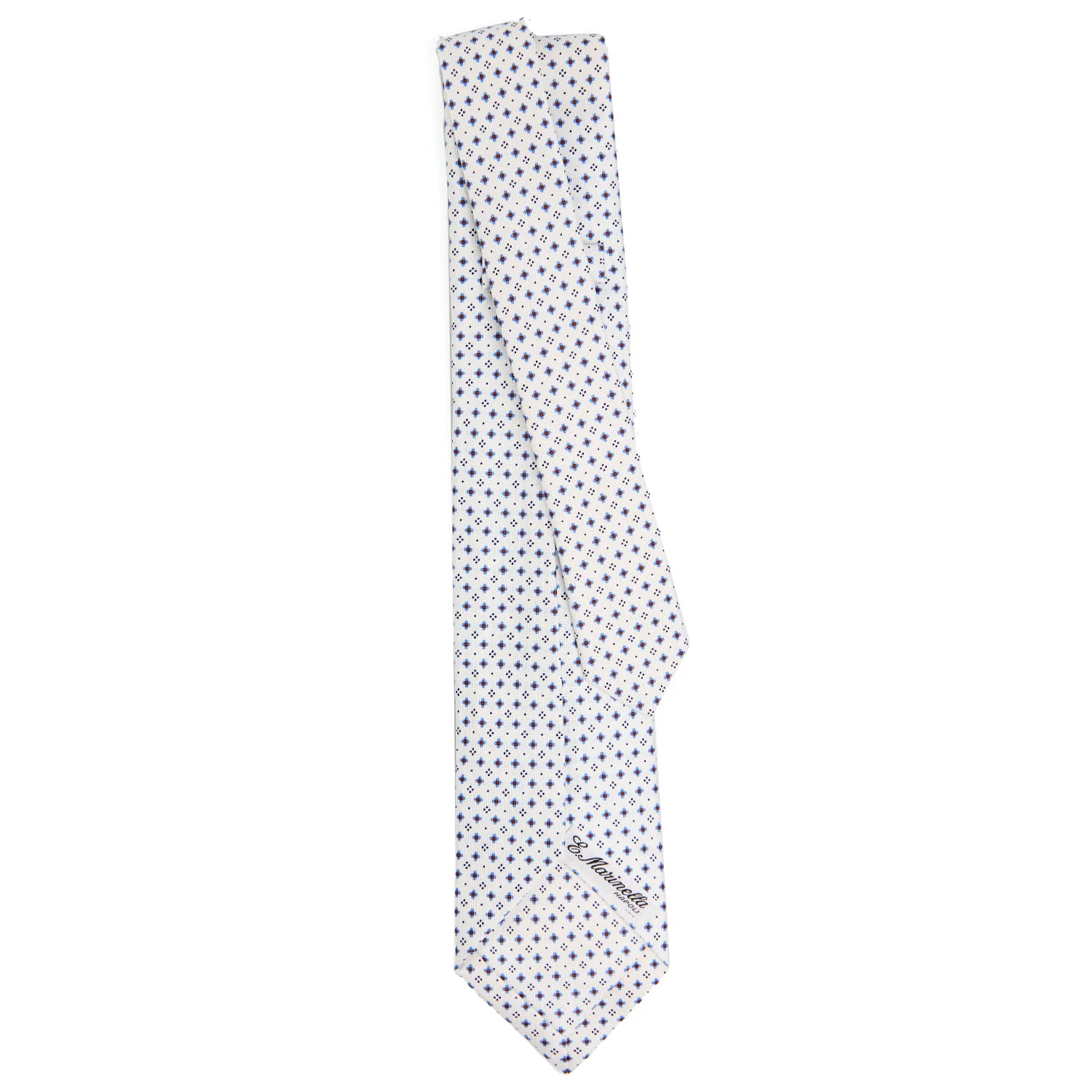 WHITE 9 FOLD SARTORIAL SILK TIE - Image 3