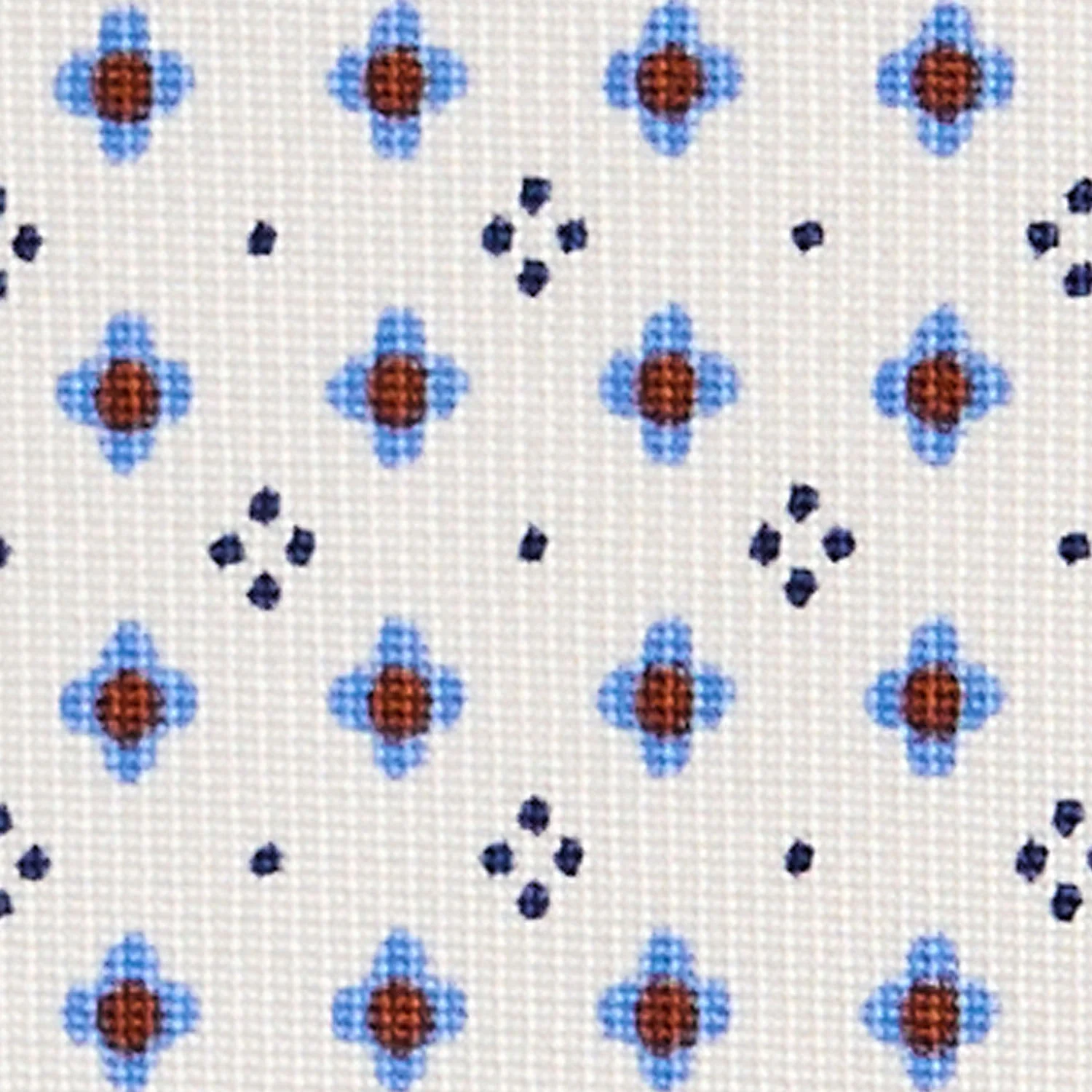 WHITE 9 FOLD SARTORIAL SILK TIE - Image 4