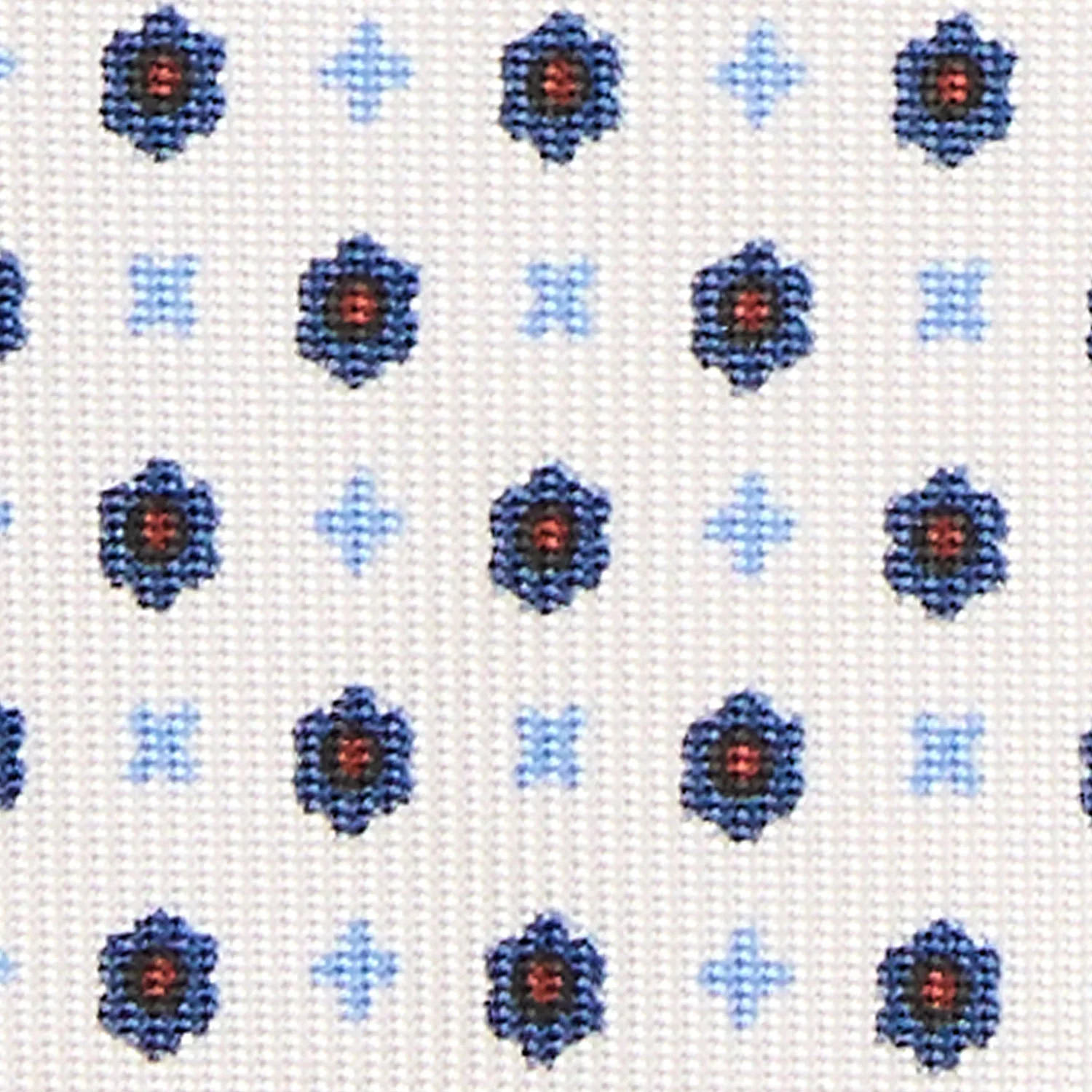 WHITE 9 FOLD SARTORIAL SILK TIE - Image 4