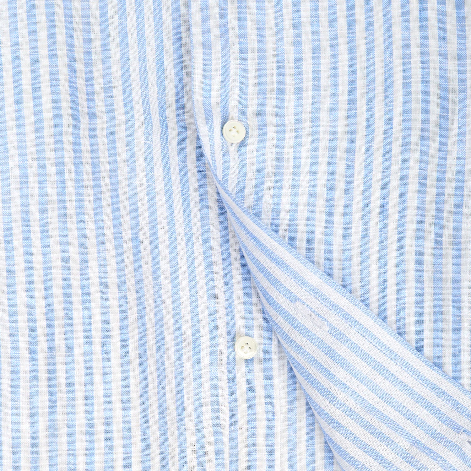WHITE AND LIGHT BLUE LINEN SHIRT - Image 5