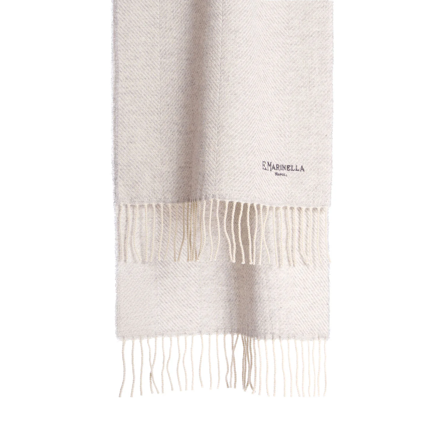 WHITE FRINGED SCARF - Image 2