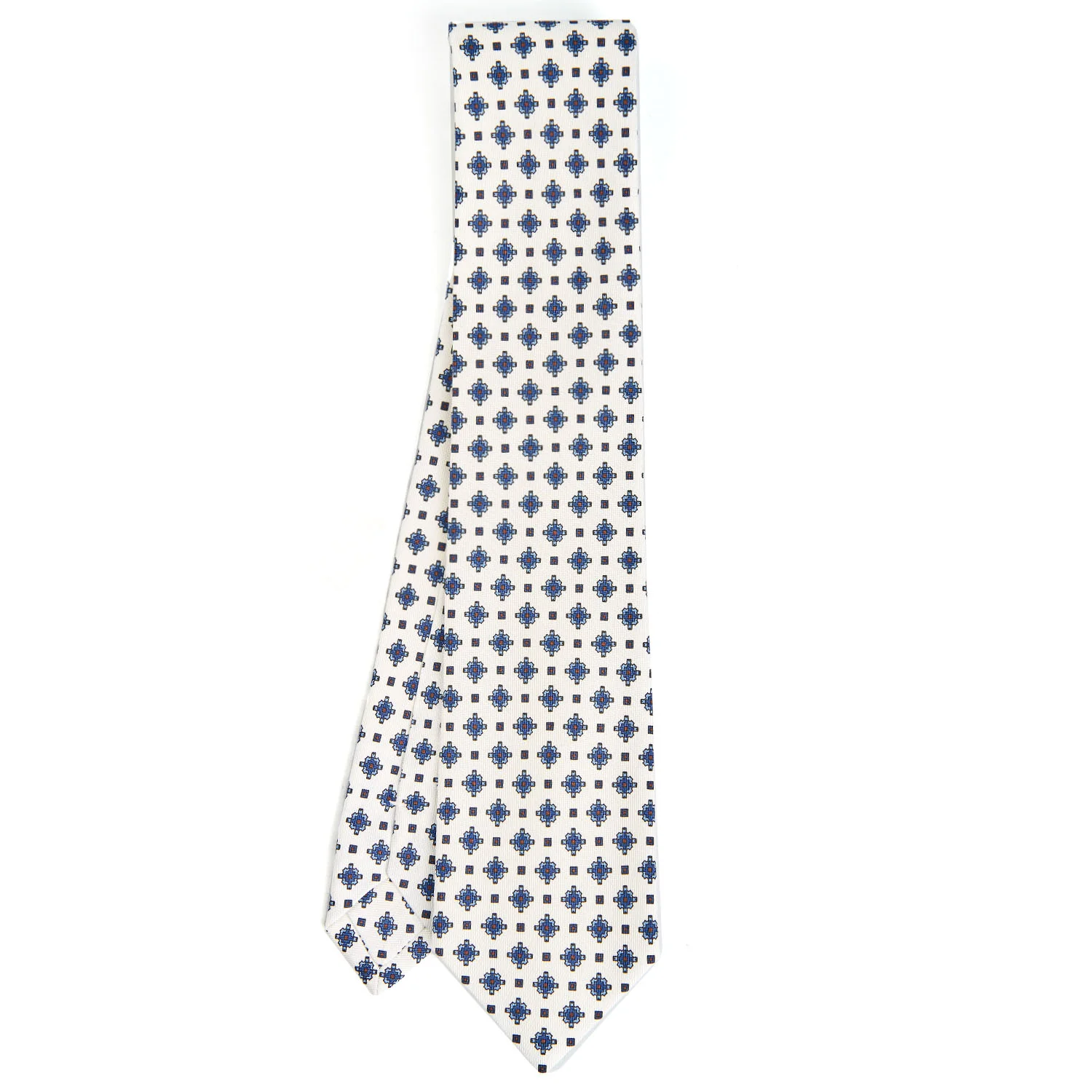 WHITE CLASSIC SILK TIE - Image 2