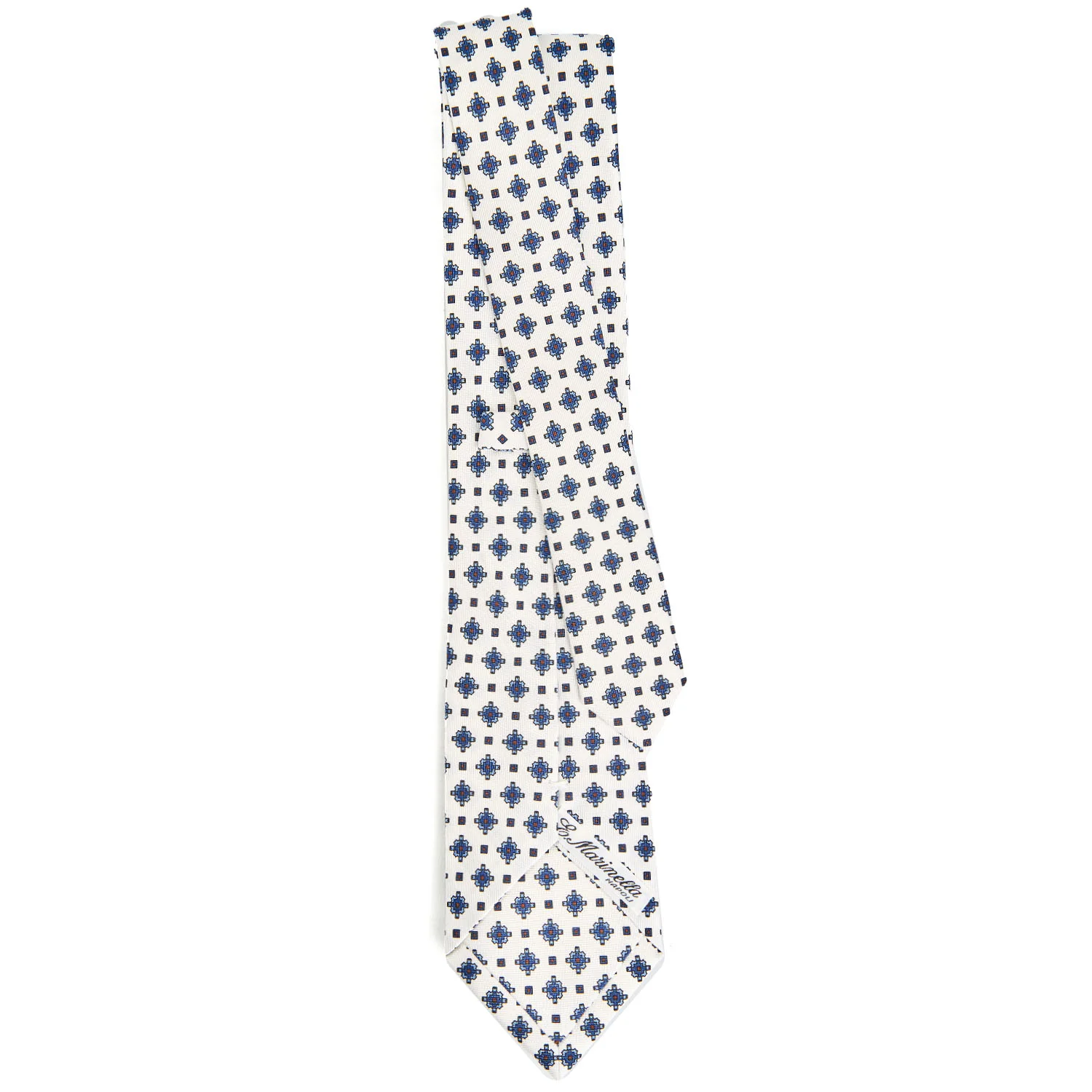 WHITE CLASSIC SILK TIE - Image 3