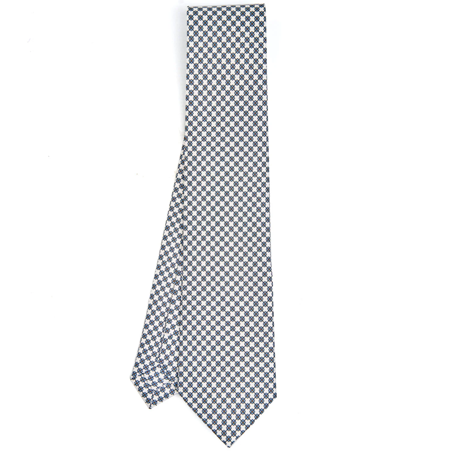 WHITE CLASSIC SILK TIE - Image 2