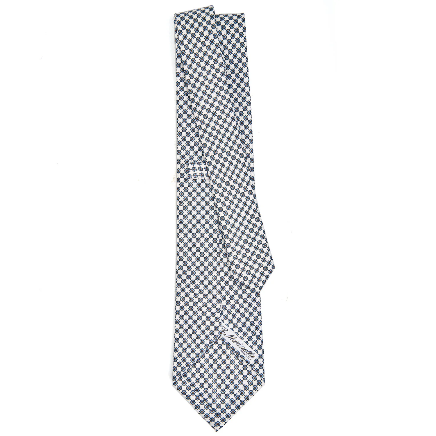 WHITE CLASSIC SILK TIE - Image 3