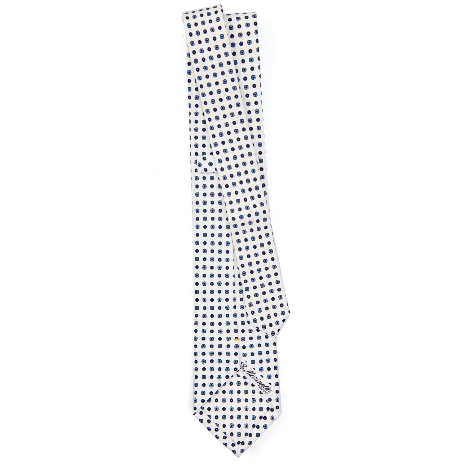 WHITE EXTRA LONG SARTORIAL SILK TIE - Image 3