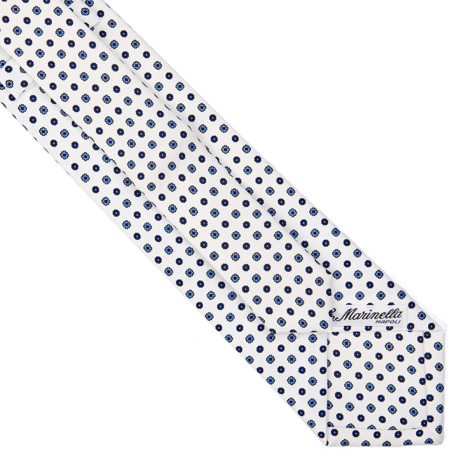WHITE EXTRA LONG SARTORIAL SILK TIE - Image 4