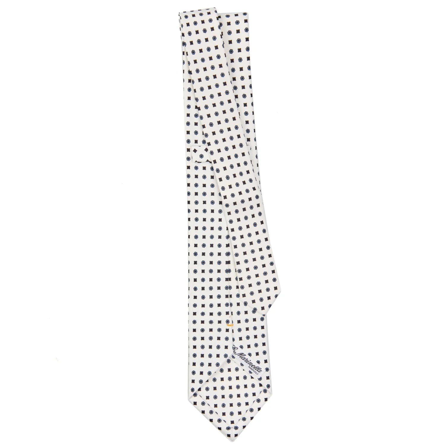WHITE EXTRA LONG SARTORIAL SILK TIE - Image 3