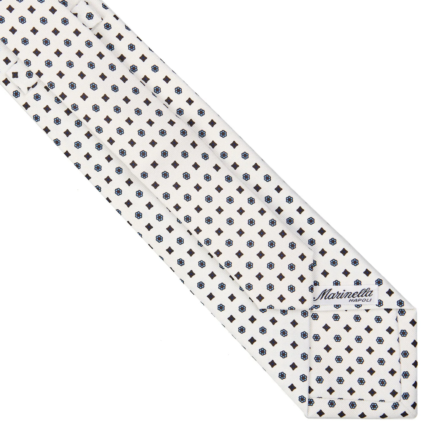 WHITE EXTRA LONG SARTORIAL SILK TIE - Image 4
