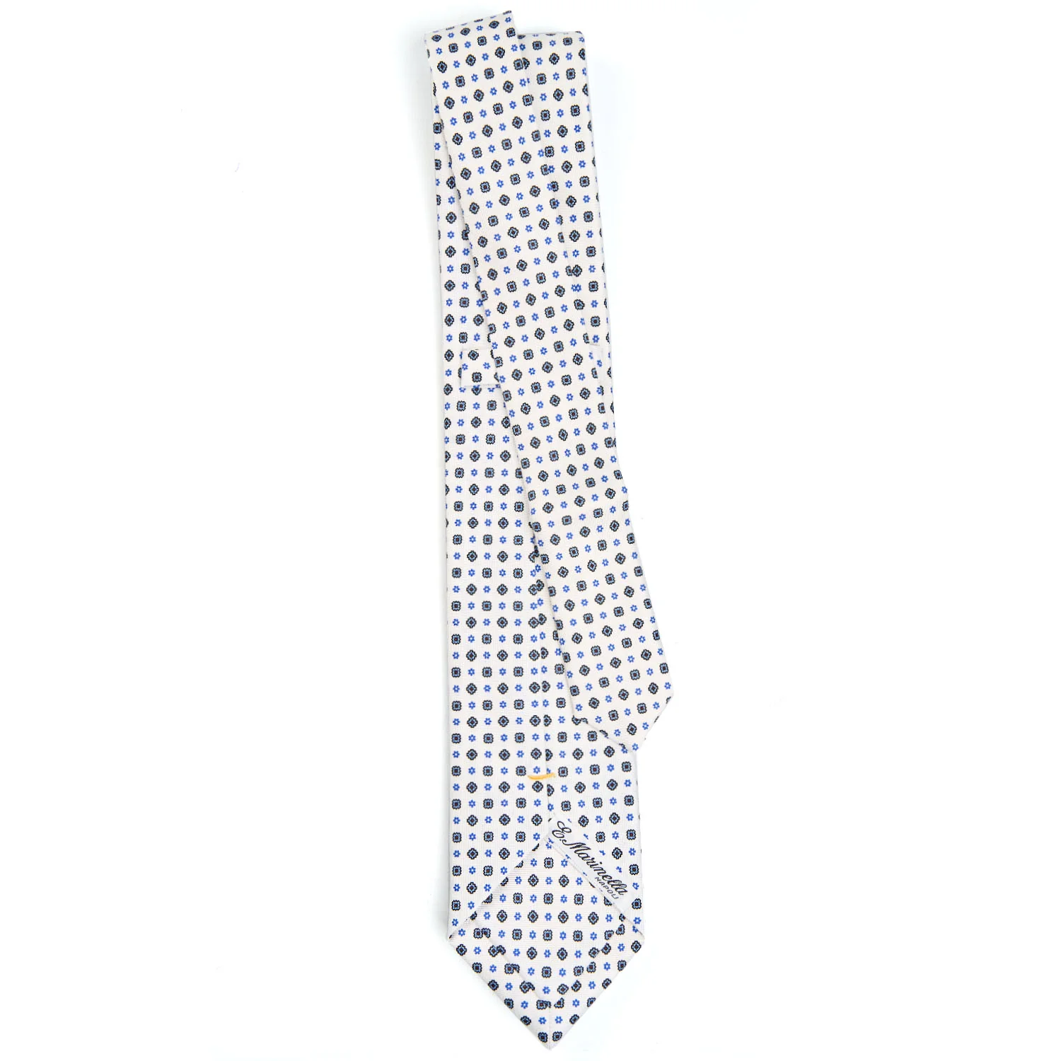WHITE EXTRA LONG SARTORIAL SILK TIE - Image 3