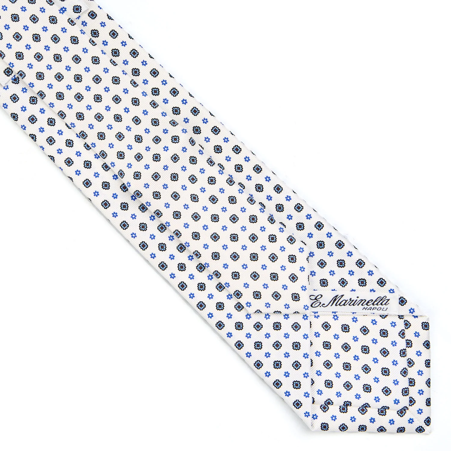 WHITE EXTRA LONG SARTORIAL SILK TIE - Image 4
