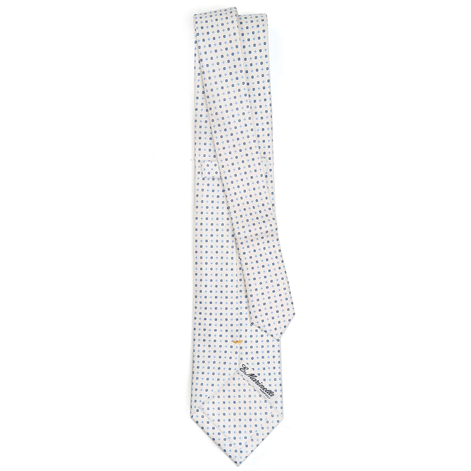 WHITE EXTRA LONG SARTORIAL SILK TIE - Image 3