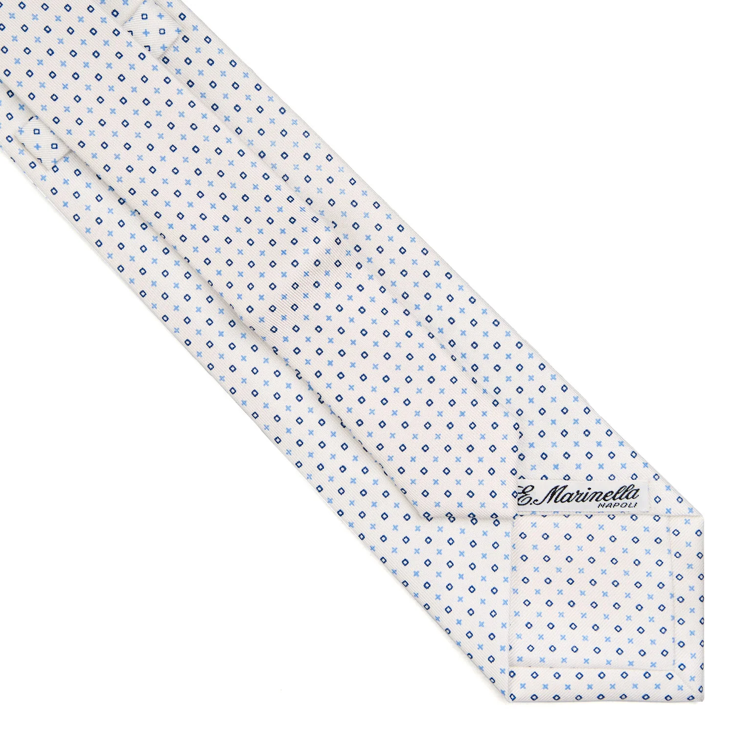 WHITE EXTRA LONG SARTORIAL SILK TIE - Image 4