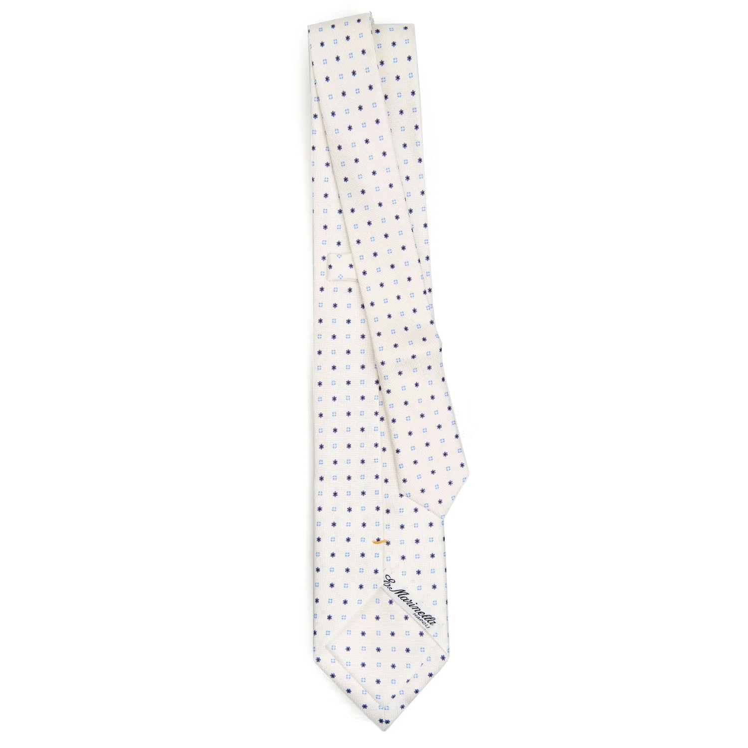 WHITE EXTRA LONG SARTORIAL SILK TIE - Image 3