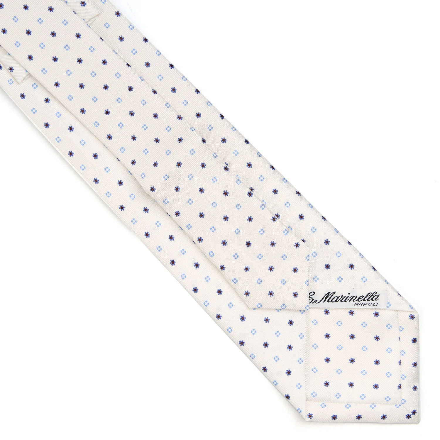 WHITE EXTRA LONG SARTORIAL SILK TIE - Image 4