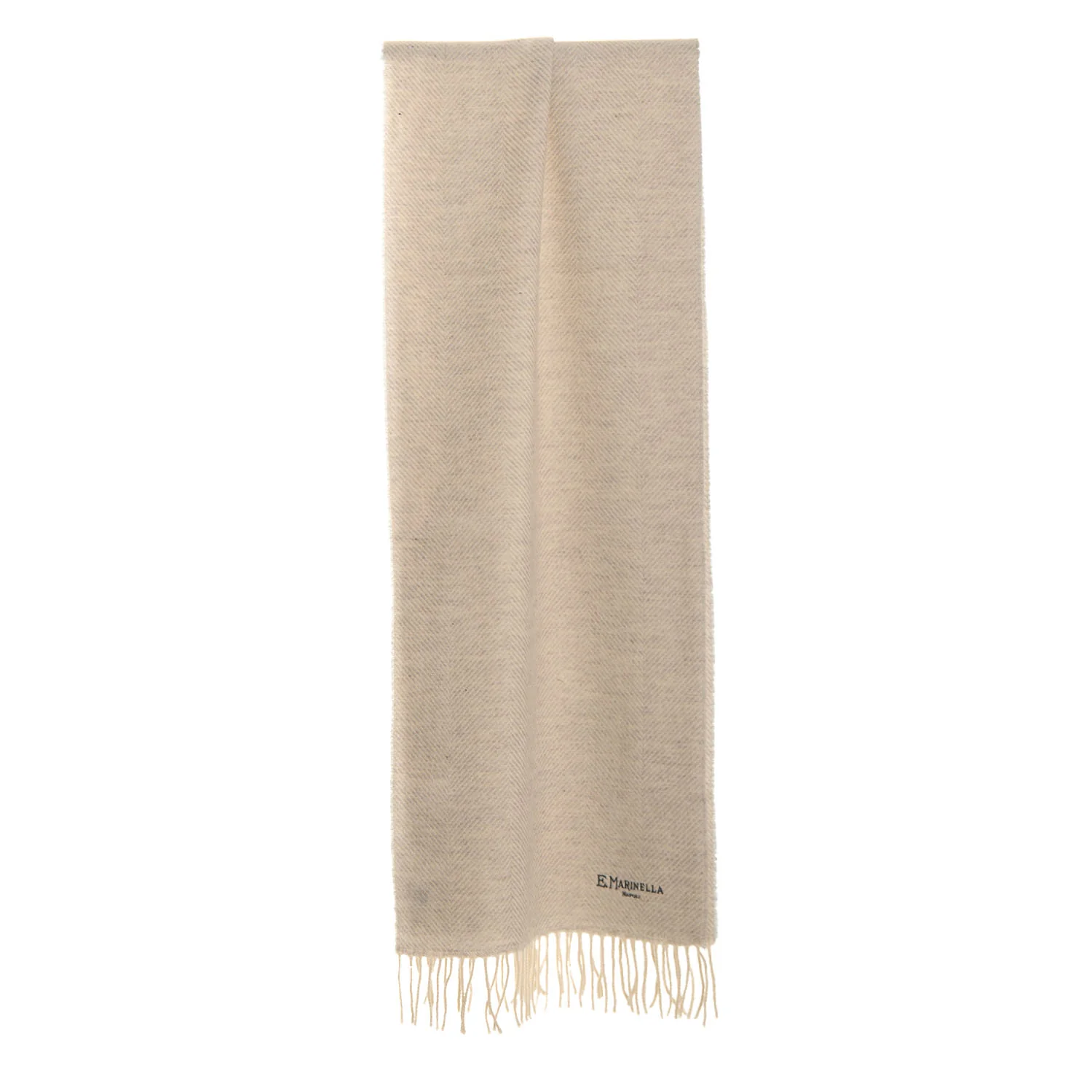 BEIGE FRINGED SCARF
