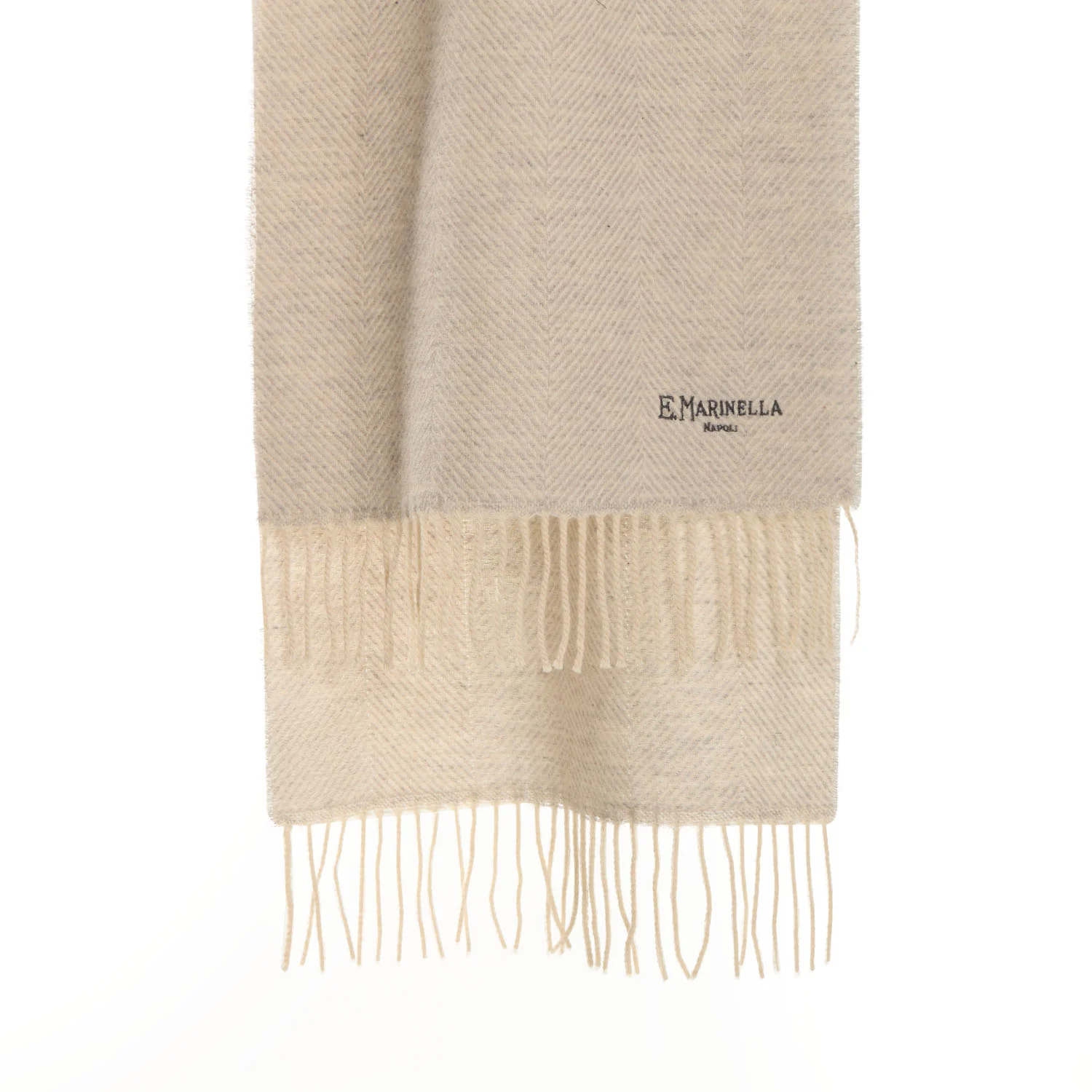 BEIGE FRINGED SCARF - Image 2