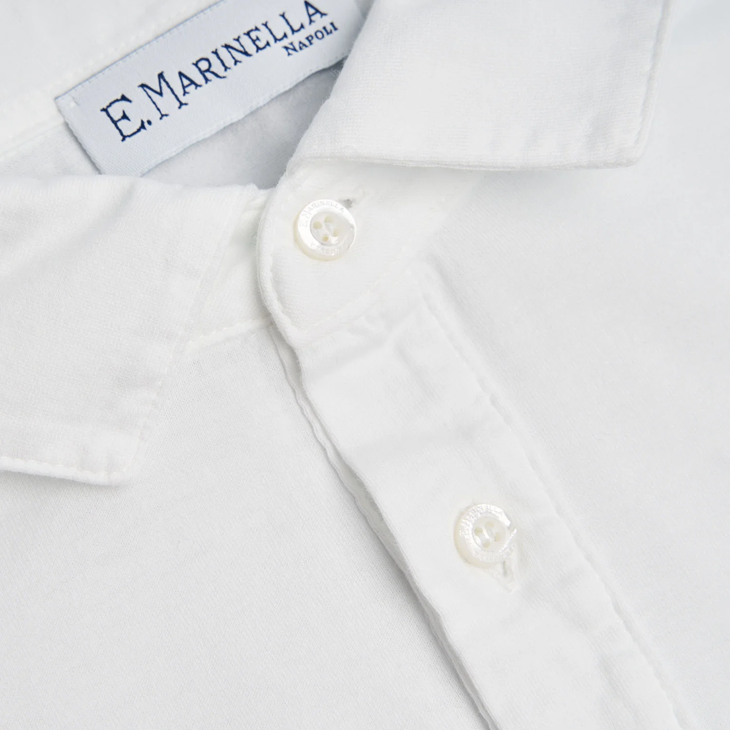 WHITE LONG SLEEVE POLO - Image 3