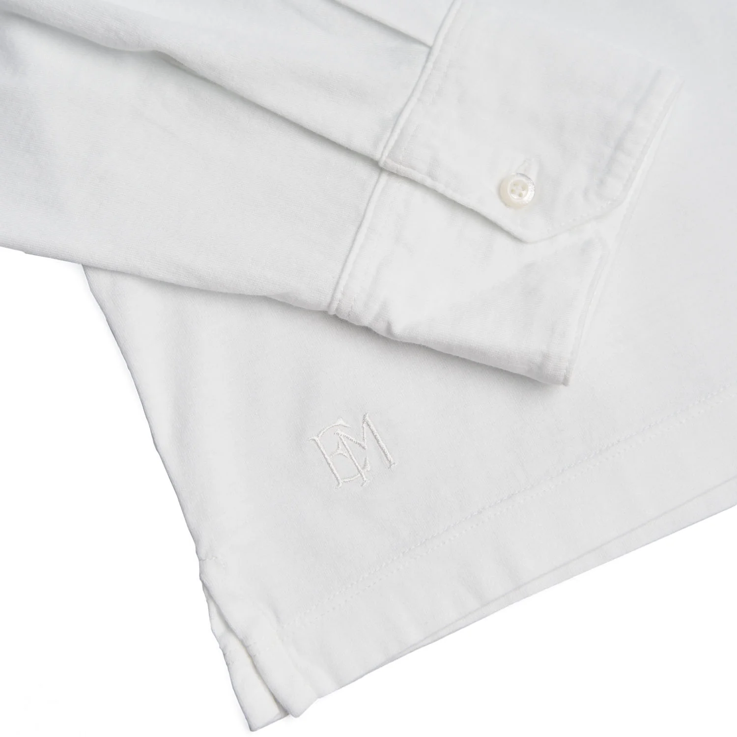 WHITE LONG SLEEVE POLO - Image 4