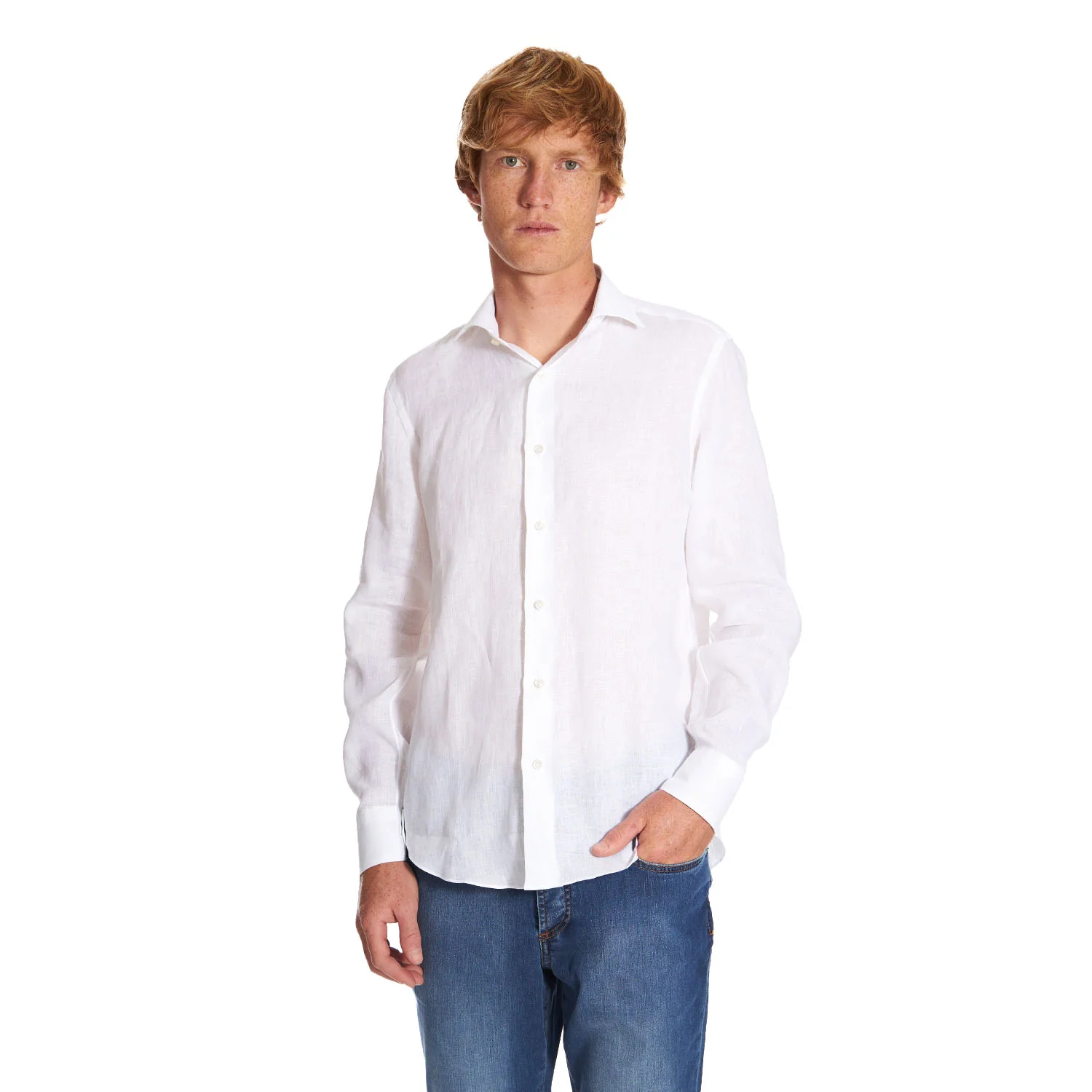 WHITE LINEN SHIRT - Image 3