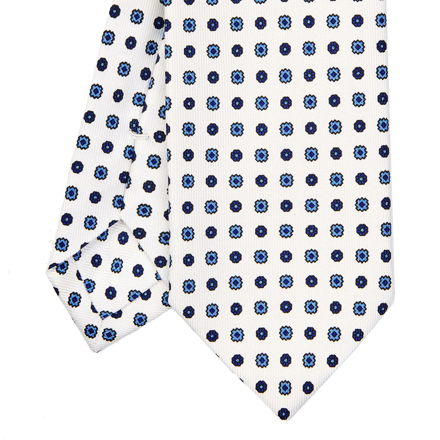 WHITE SARTORIAL 7 CM SILK TIE