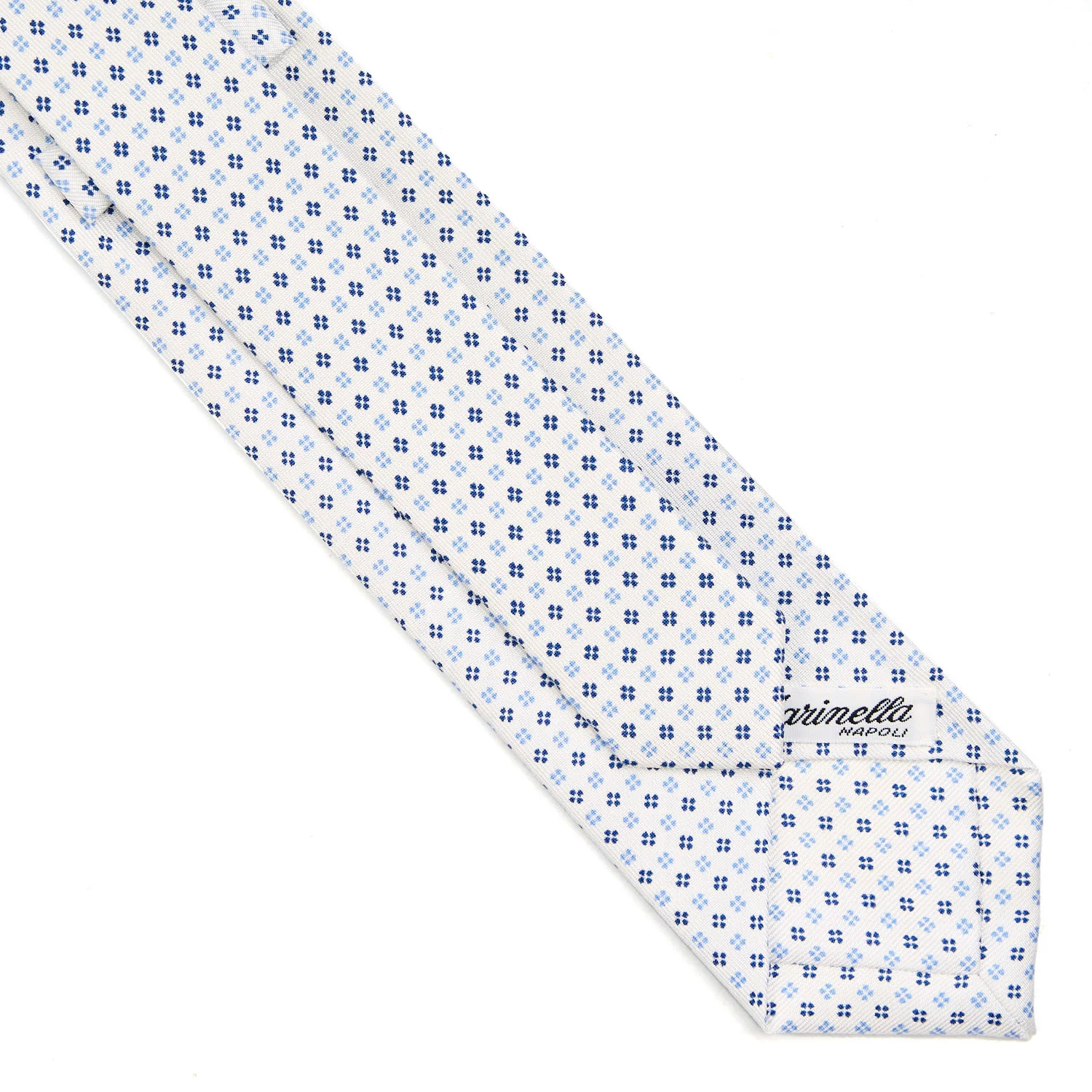 WHITE SARTORIAL 7 CM SILK TIE - Image 4