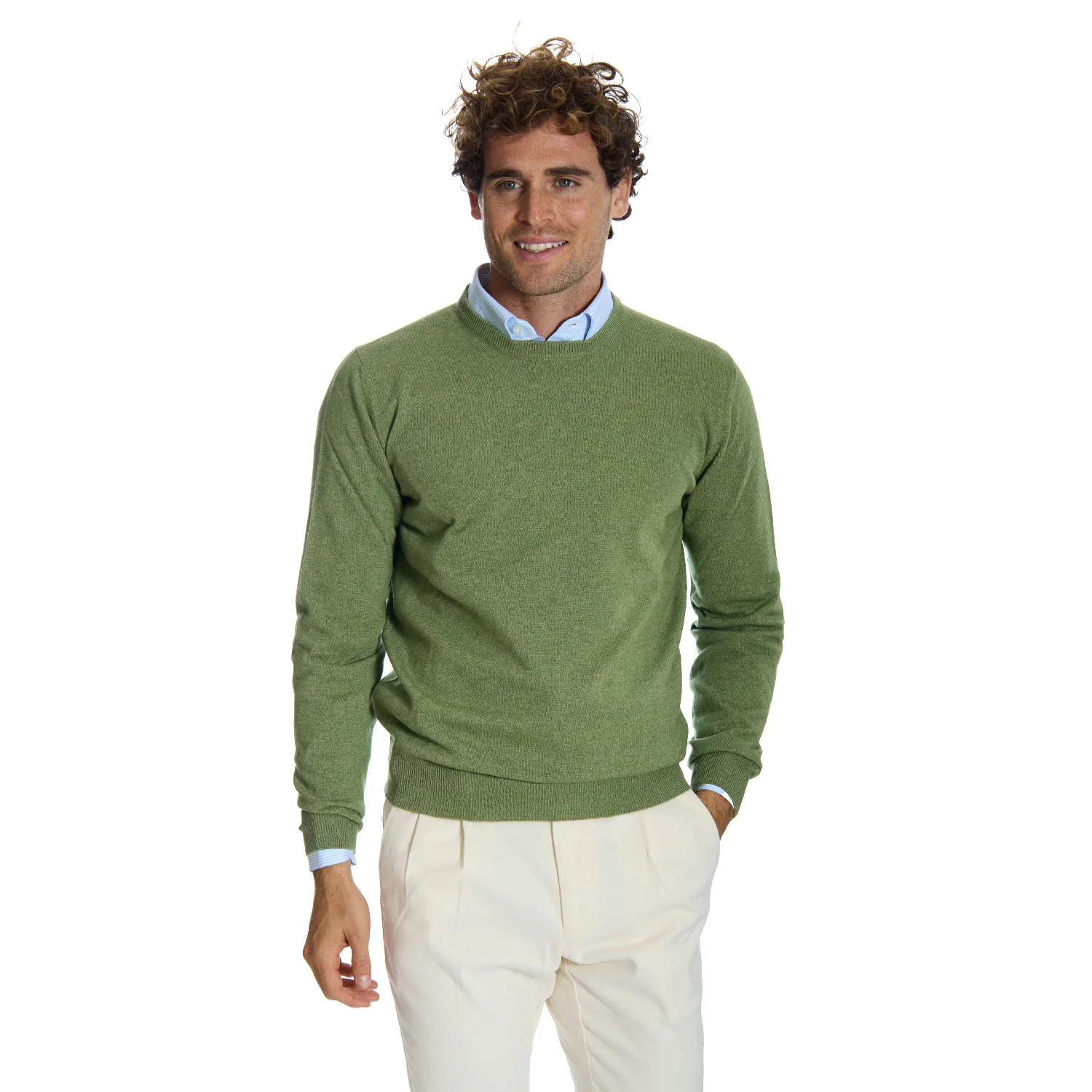 LIGHT GREEN CREWNECK SWEATER - Image 5