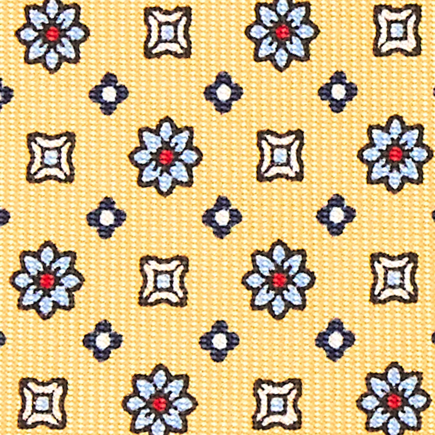 YELLOW 9 FOLD SARTORIAL SILK TIE - Image 4