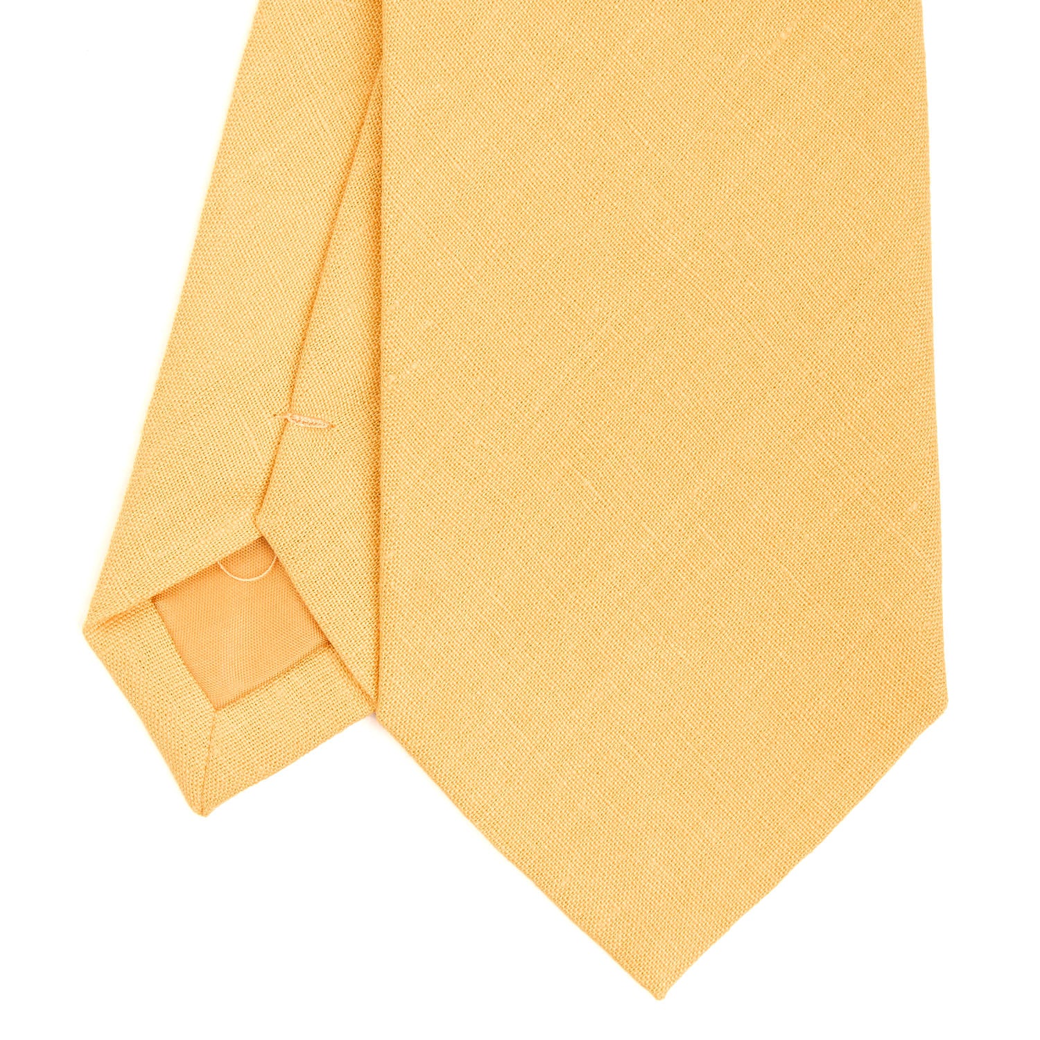 YELLOW SARTORIAL LINEN AND COTTON TIE