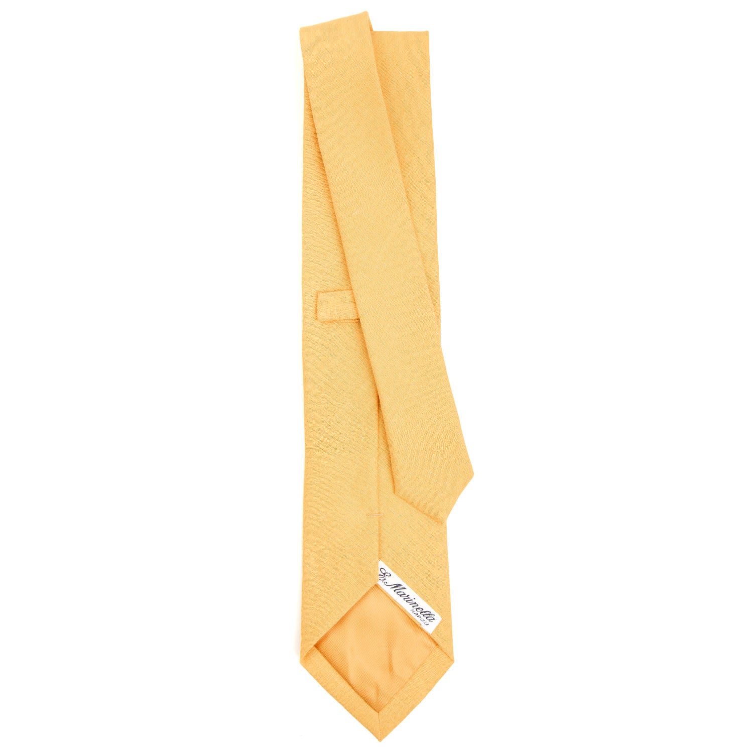 YELLOW SARTORIAL LINEN AND COTTON TIE - Image 3
